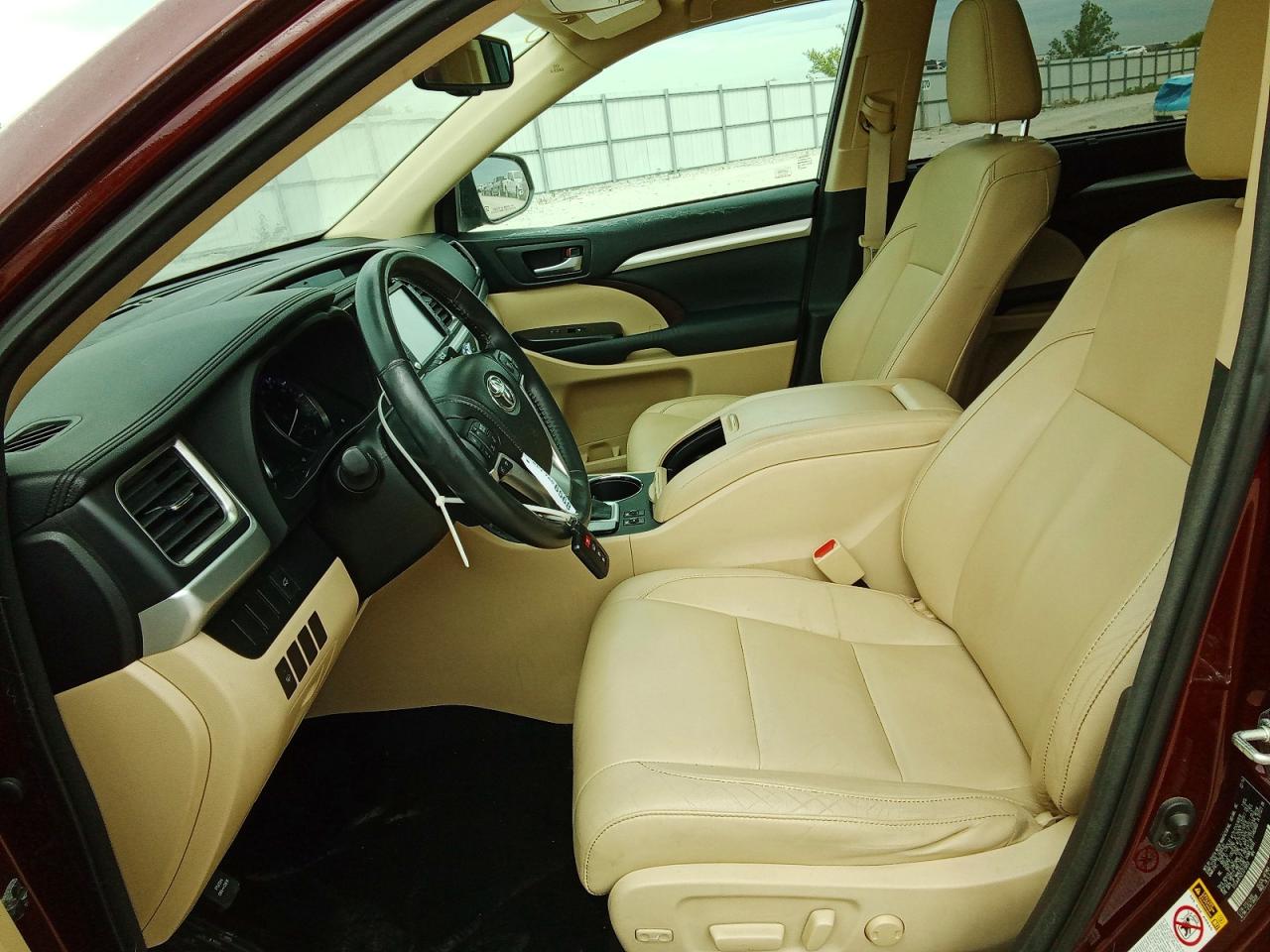 2014 Toyota Highlander Xle Burgundy vin: 5TDJKRFH2ES019959