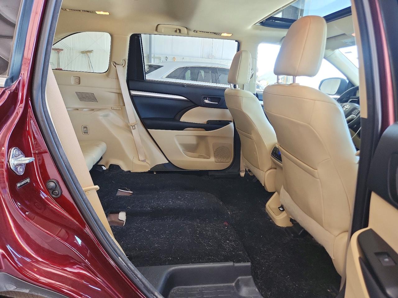 2014 Toyota Highlander Xle Burgundy vin: 5TDJKRFH2ES019959
