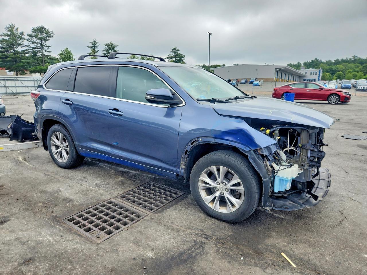 2014 Toyota Highlander Xle Синий vin: 5TDJKRFH2ES039693