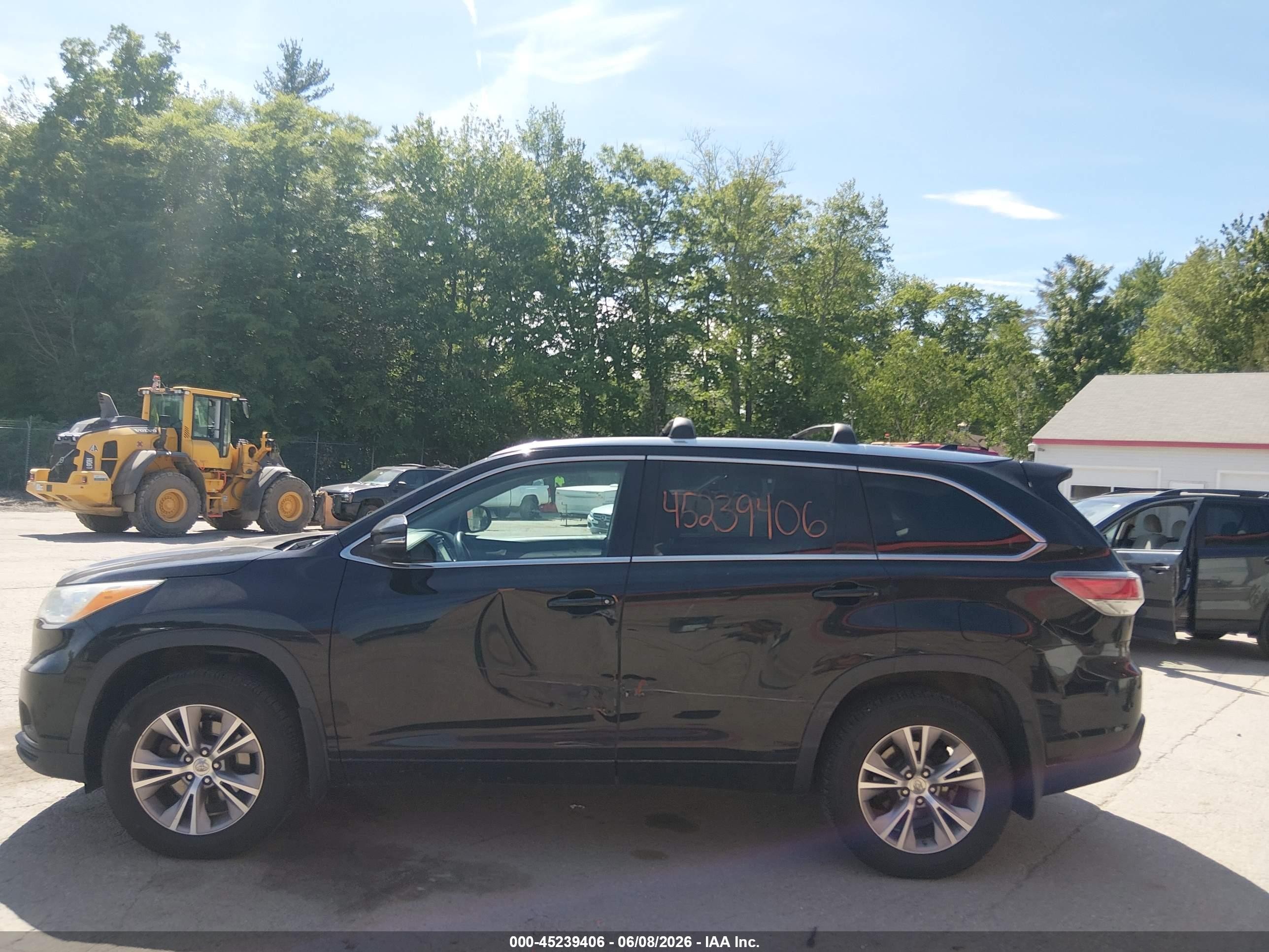 2014 Toyota Highlander Xle V6 Black vin: 5TDJKRFH2ES054565