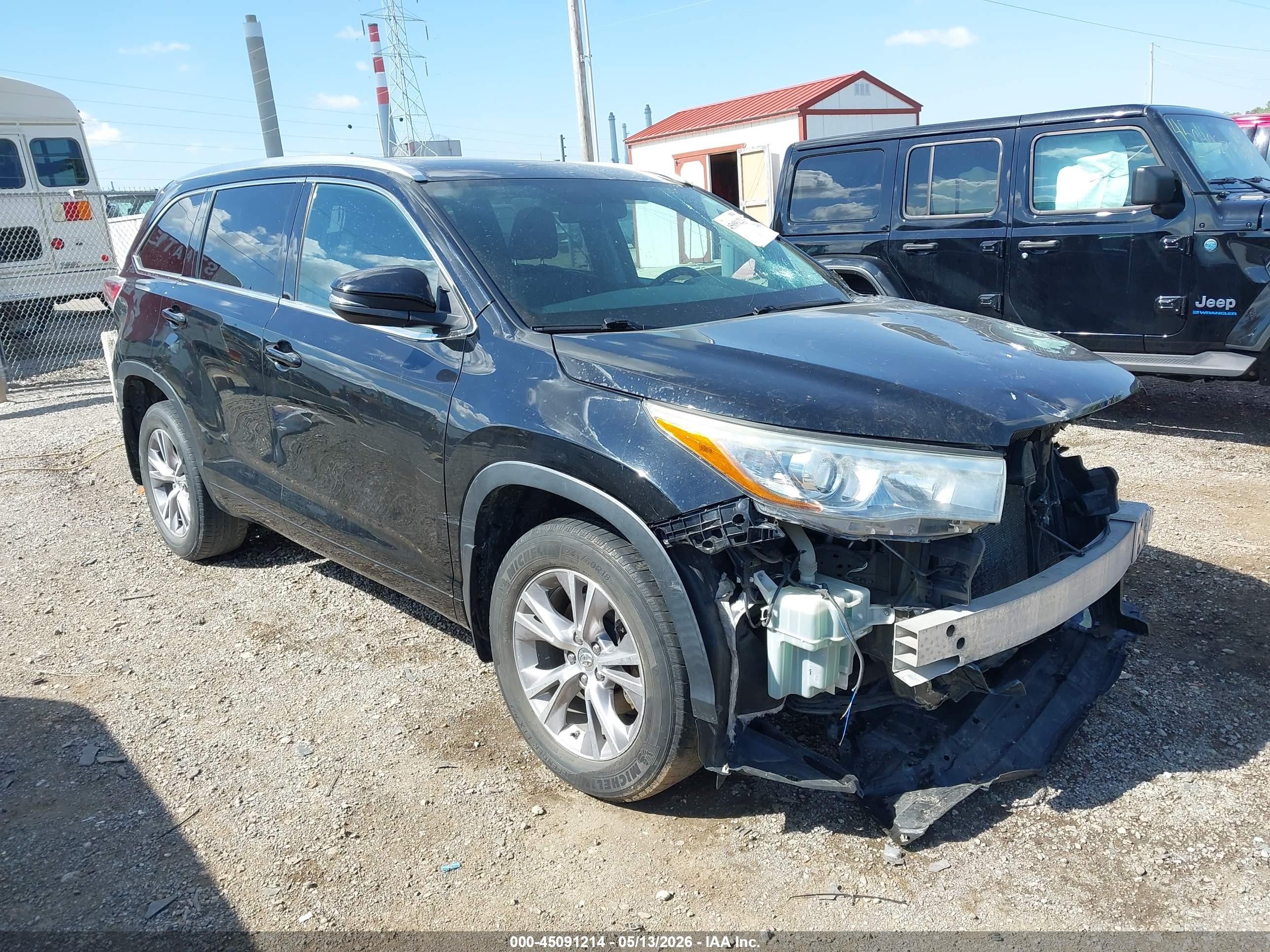 2015 Toyota Highlander Xle V6 Черный vin: 5TDJKRFH2FS112269