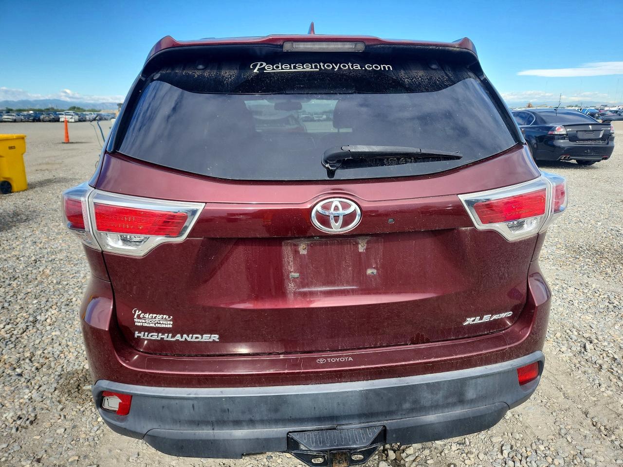 2015 Toyota Highlander Xle Темно-бордовый vin: 5TDJKRFH2FS116905