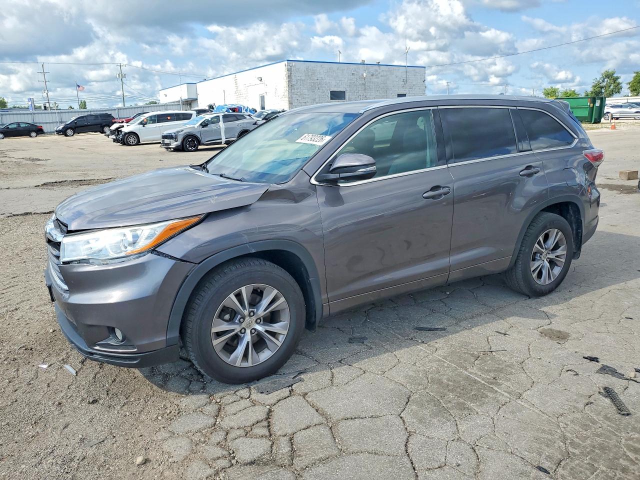 2015 Toyota Highlander Xle Charcoal vin: 5TDJKRFH2FS131937