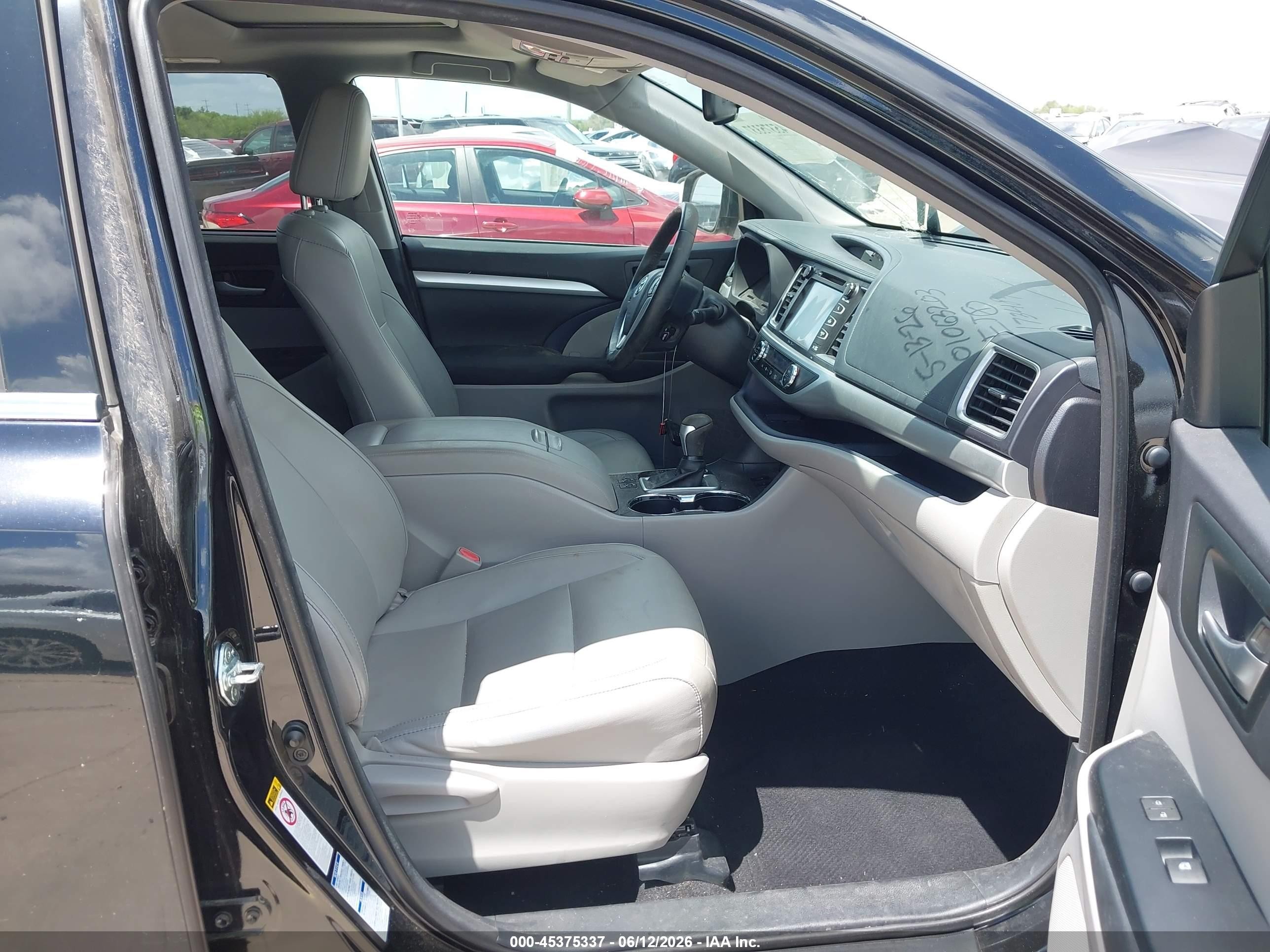 2015 Toyota Highlander Xle V6 Black vin: 5TDJKRFH2FS173489