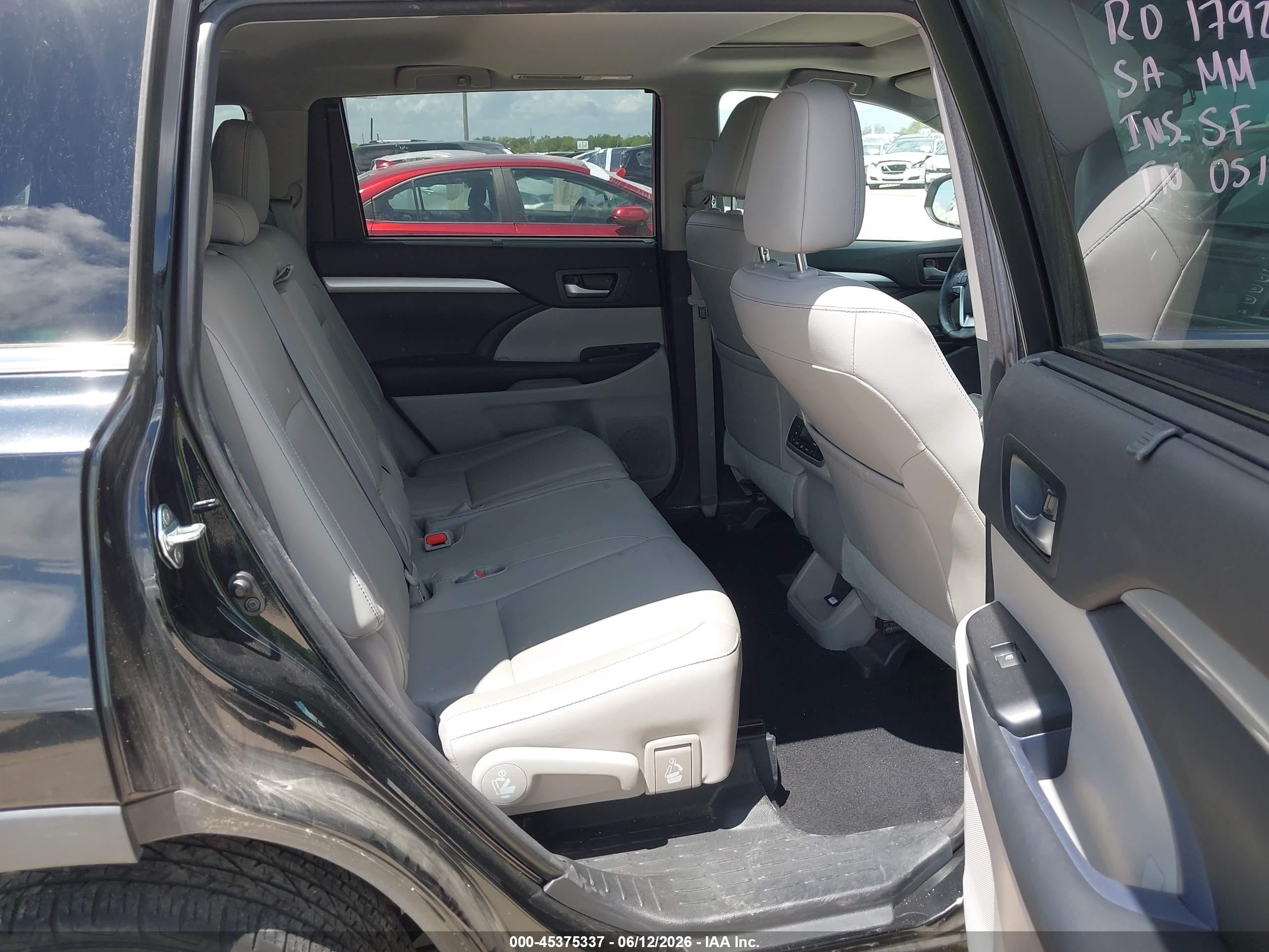 2015 Toyota Highlander Xle V6 Black vin: 5TDJKRFH2FS173489