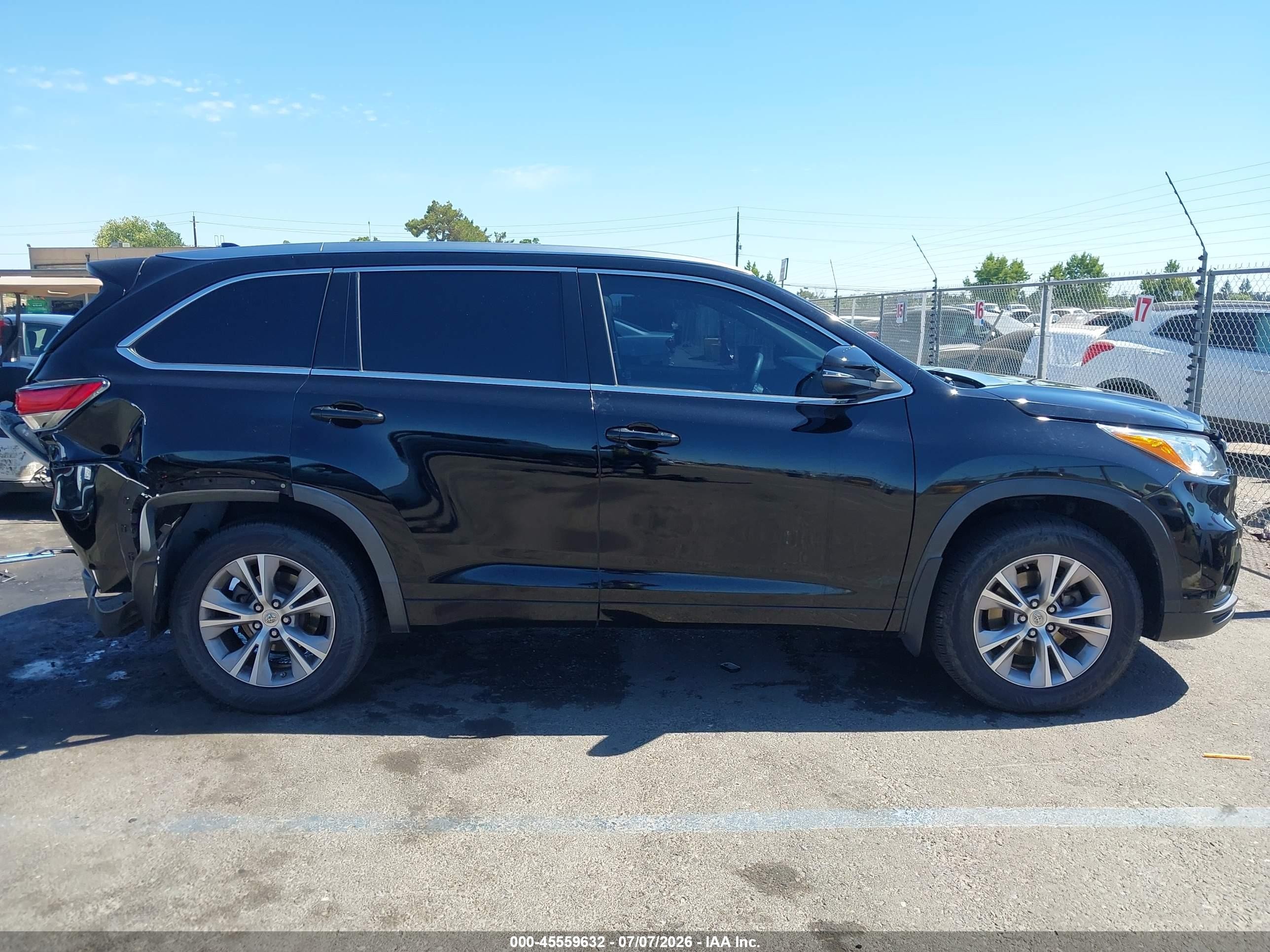 2015 Toyota Highlander Xle V6 Black vin: 5TDJKRFH2FS181043