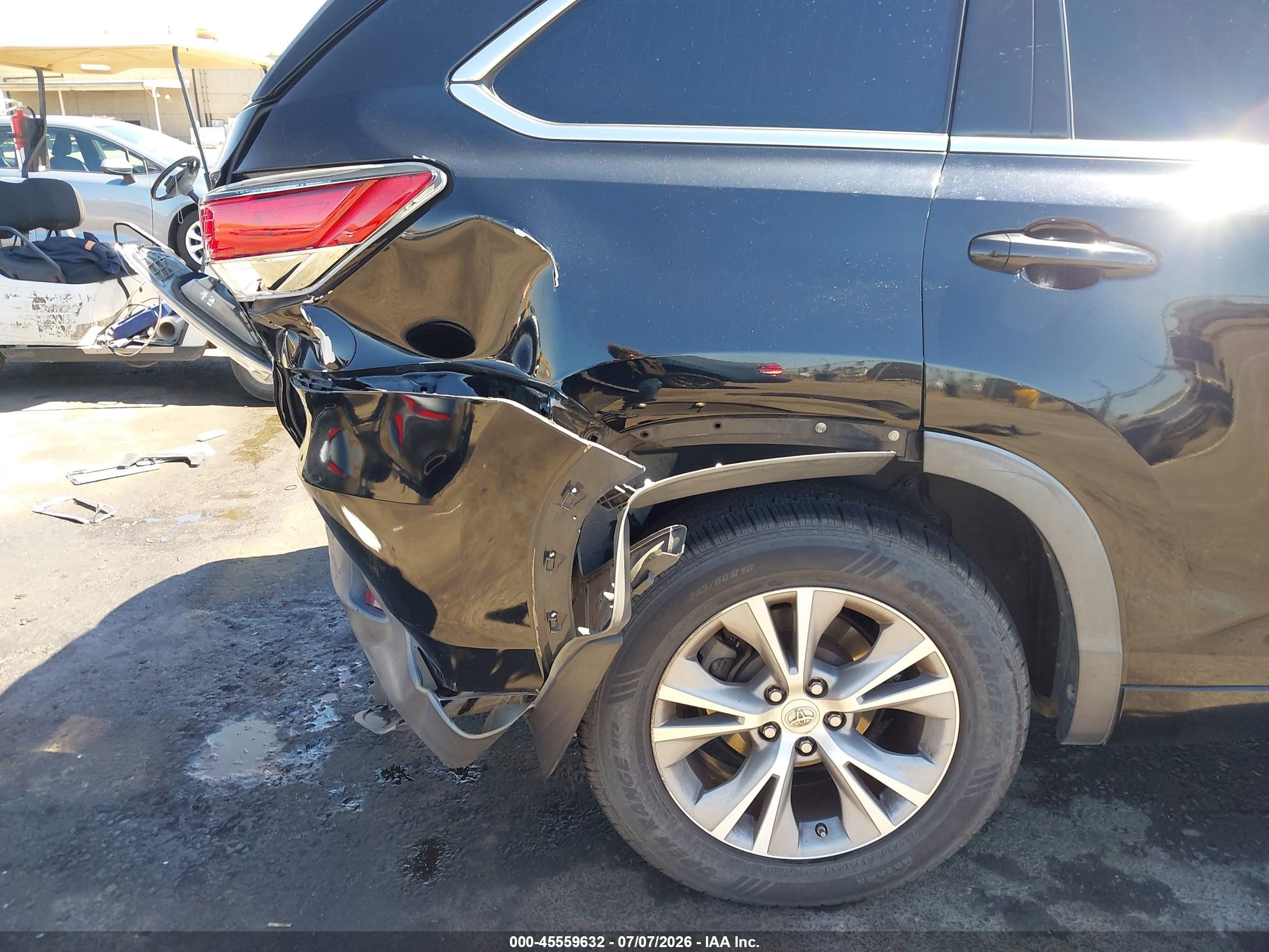 2015 Toyota Highlander Xle V6 Black vin: 5TDJKRFH2FS181043