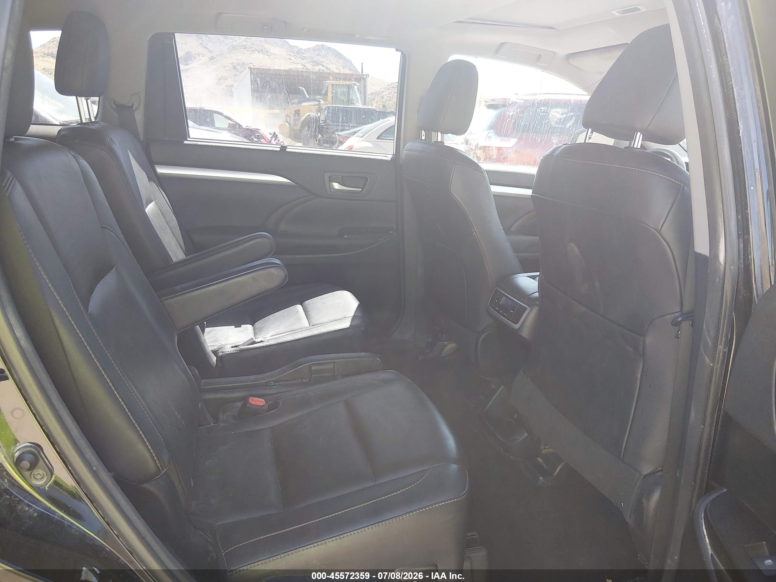 2015 Toyota Highlander Xle V6 Black vin: 5TDJKRFH2FS200402