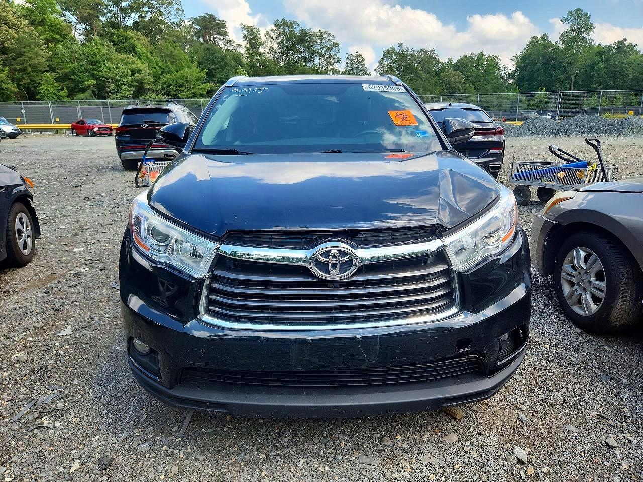 2015 Toyota Highlander Xle Черный vin: 5TDJKRFH2FS219046
