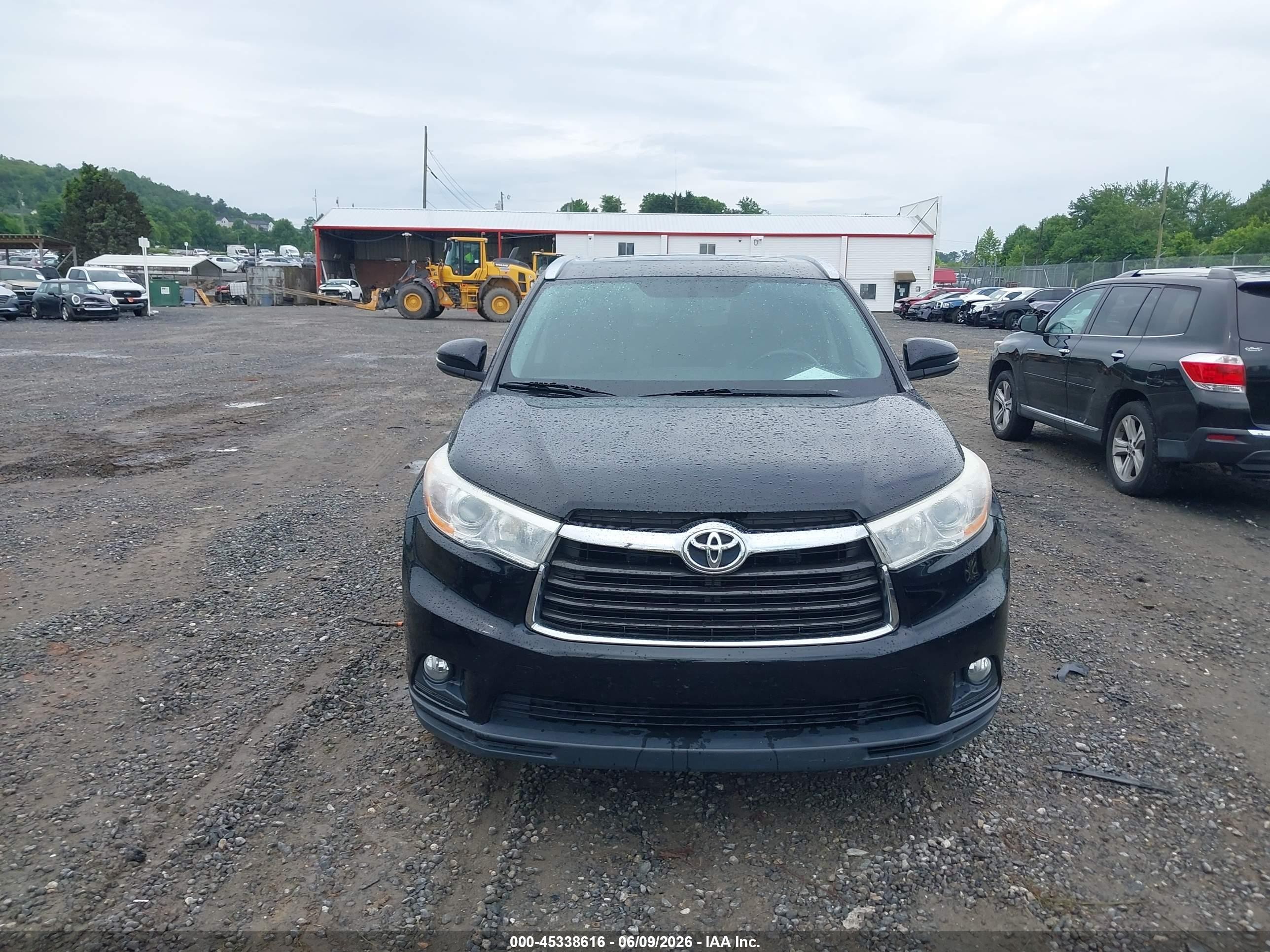 2014 Toyota Highlander Xle V6 Black vin: 5TDJKRFH3ES012647
