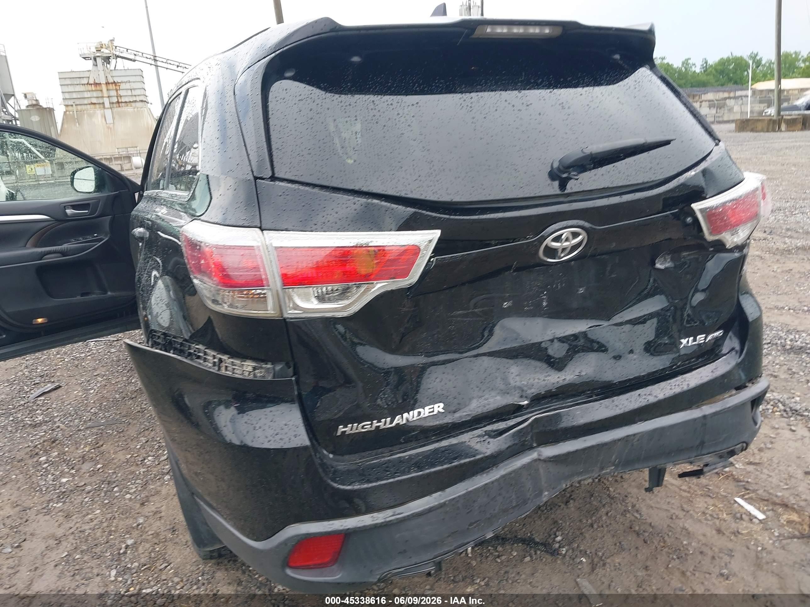 2014 Toyota Highlander Xle V6 Black vin: 5TDJKRFH3ES012647
