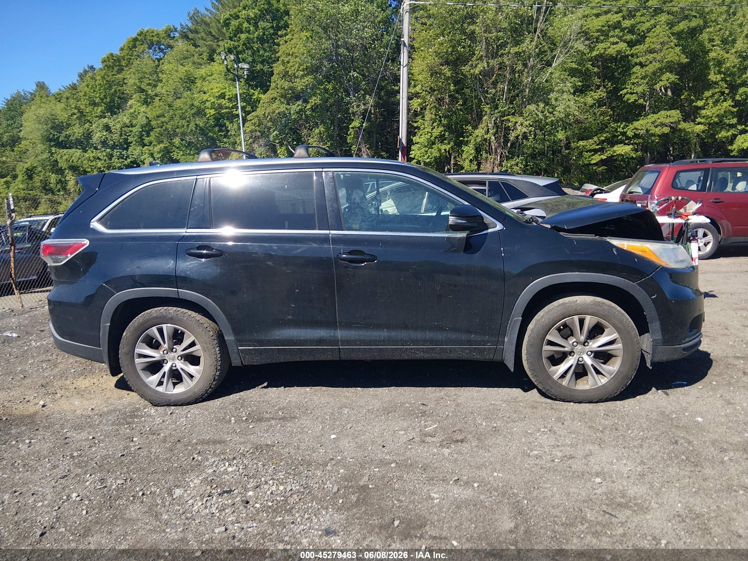 2014 Toyota Highlander Xle V6 Black vin: 5TDJKRFH3ES019887
