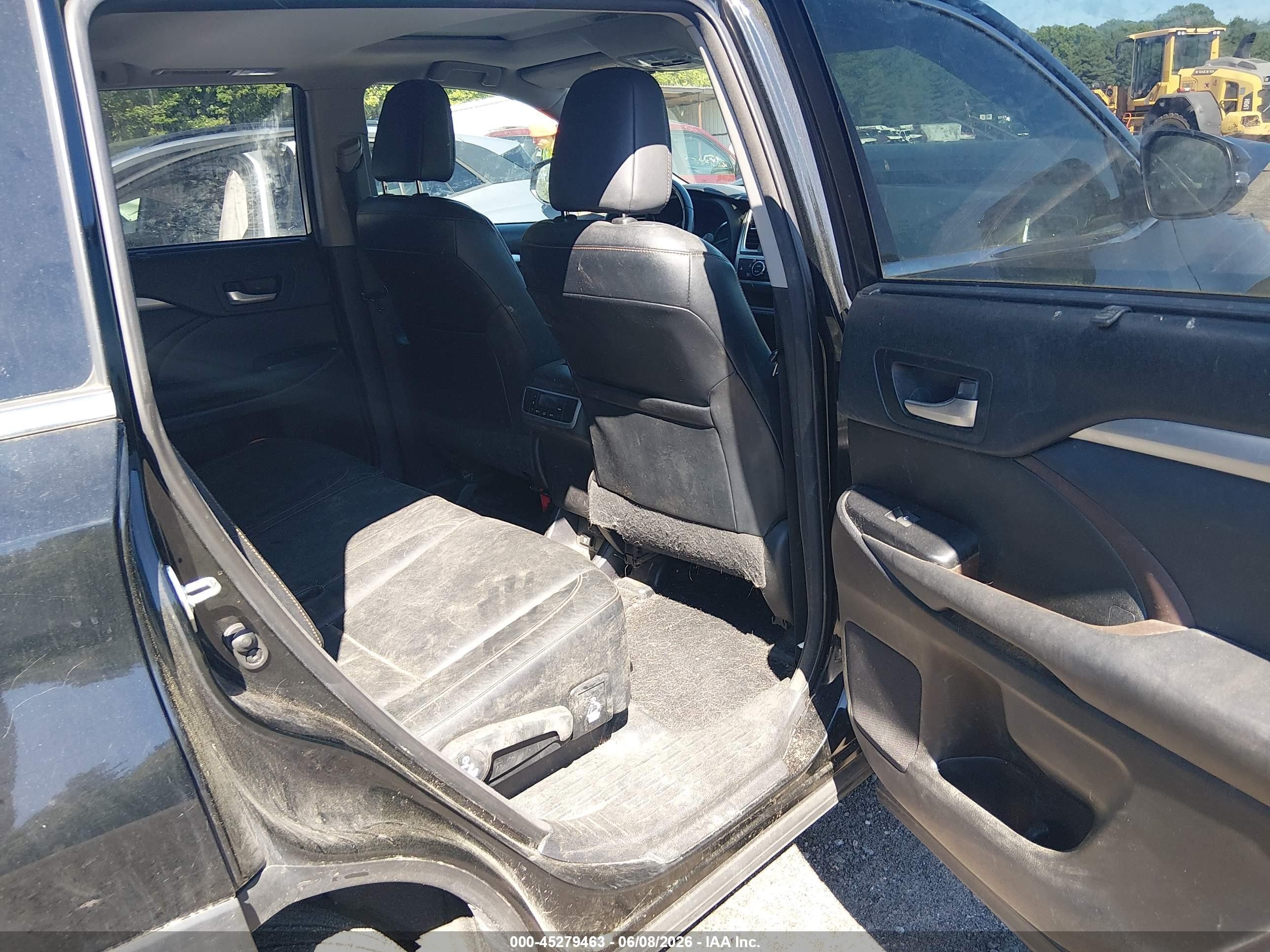 2014 Toyota Highlander Xle V6 Black vin: 5TDJKRFH3ES019887