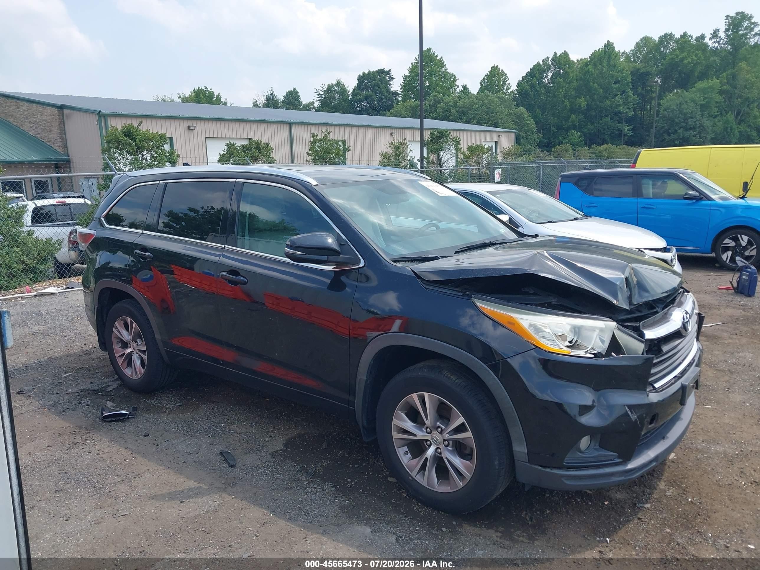 2014 Toyota Highlander Xle V6 Black vin: 5TDJKRFH3ES060357