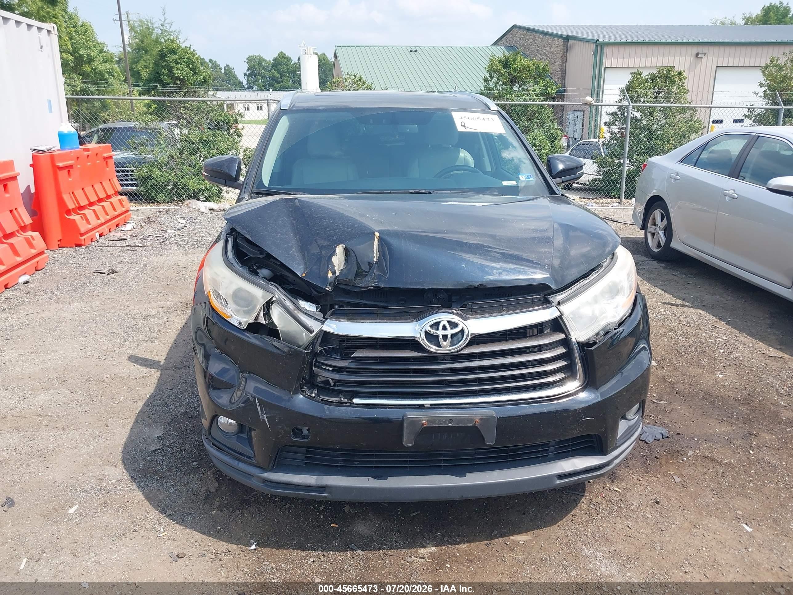 2014 Toyota Highlander Xle V6 Black vin: 5TDJKRFH3ES060357