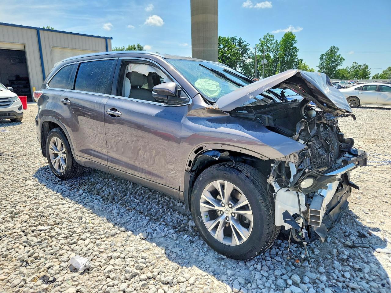 2015 Toyota Highlander Xle Gray vin: 5TDJKRFH3FS220318