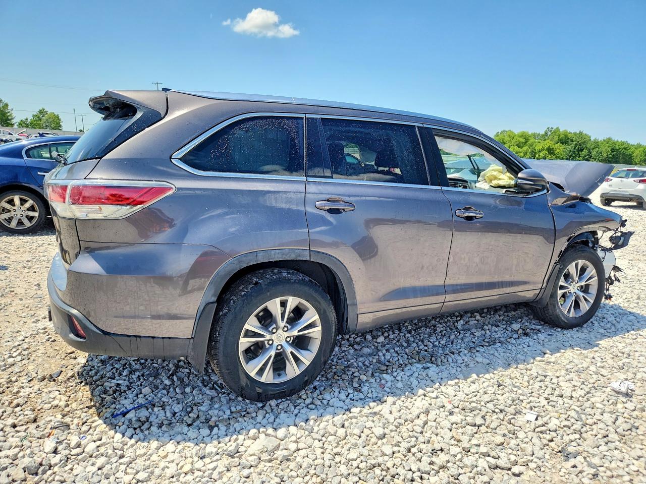 2015 Toyota Highlander Xle Gray vin: 5TDJKRFH3FS220318