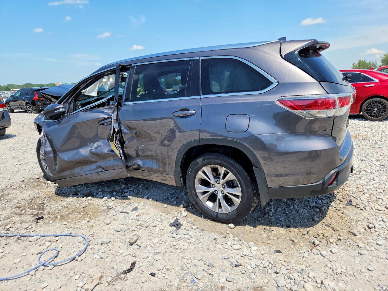 2015 Toyota Highlander Xle Gray vin: 5TDJKRFH3FS220318