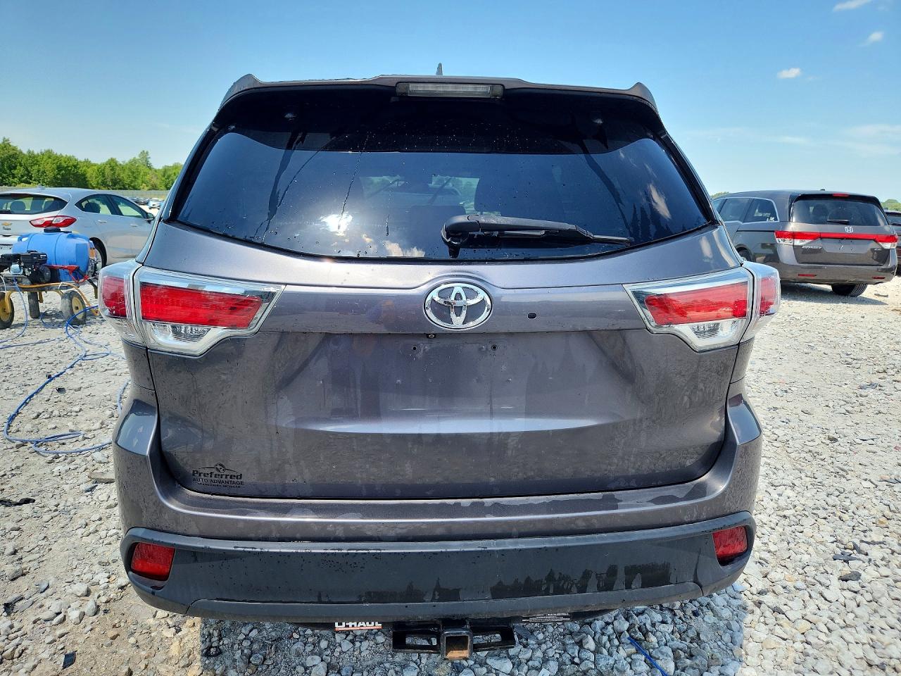 2015 Toyota Highlander Xle Gray vin: 5TDJKRFH3FS220318