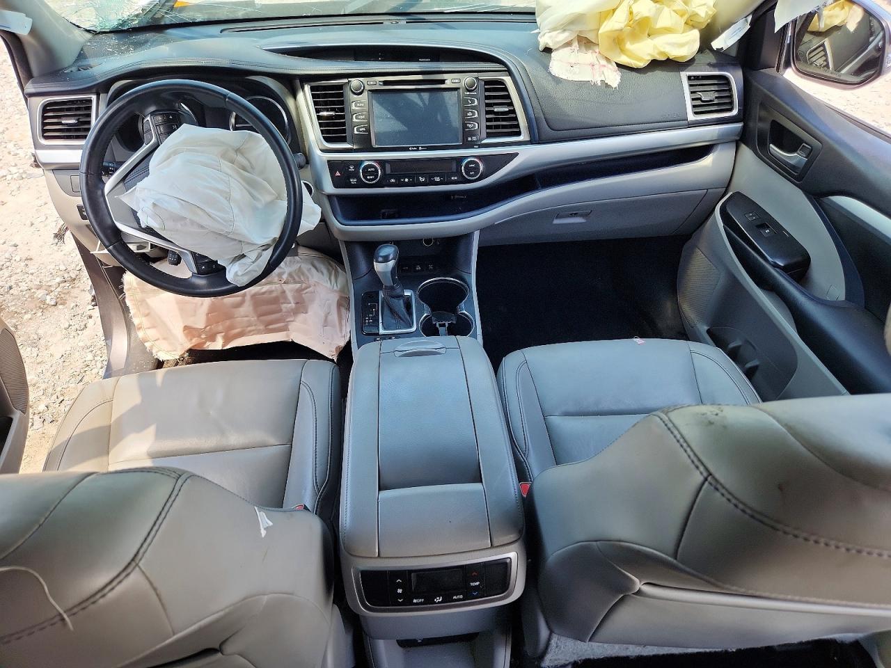 2015 Toyota Highlander Xle Gray vin: 5TDJKRFH3FS220318
