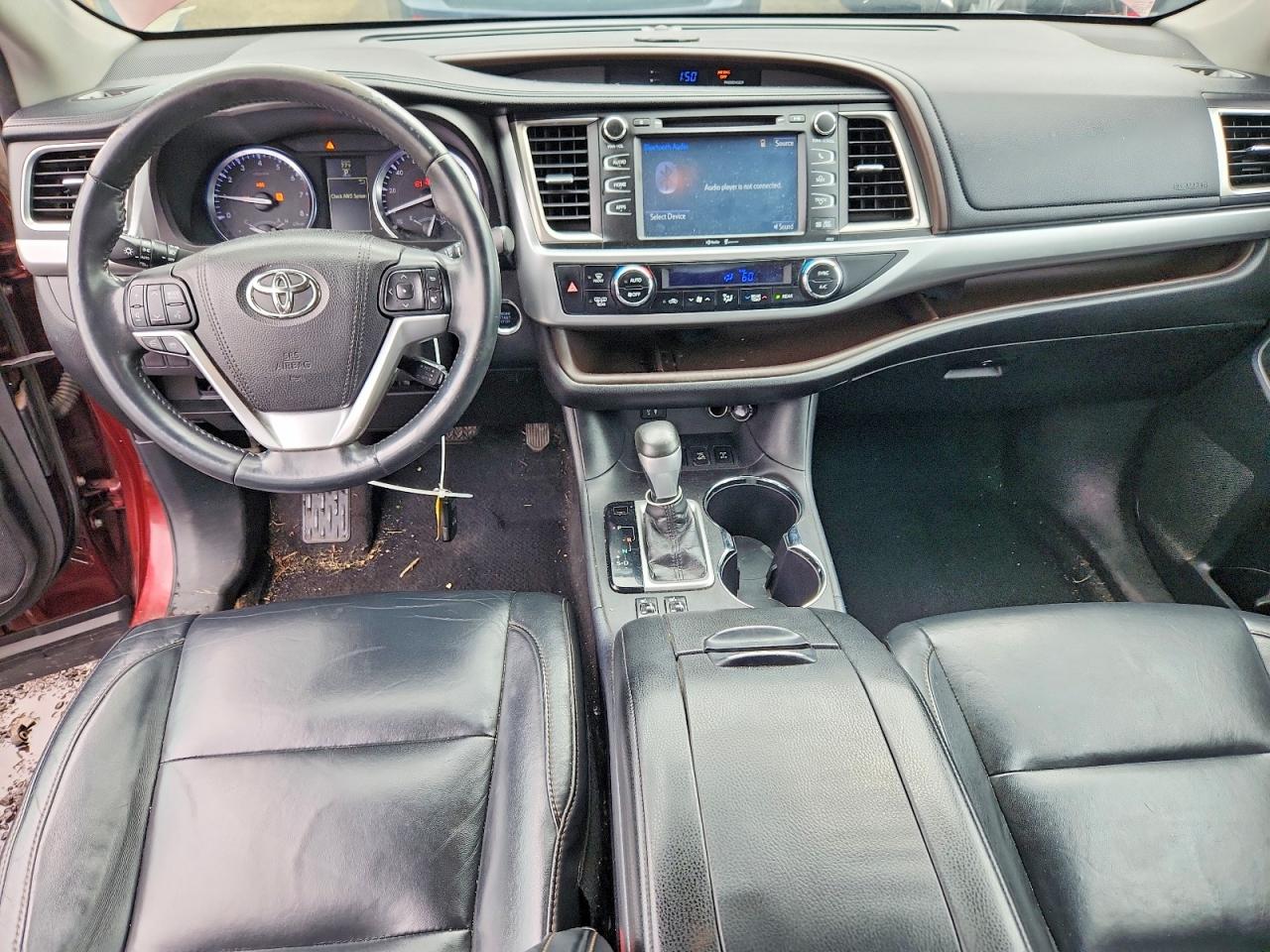 2015 Toyota Highlander Xle Burgundy vin: 5TDJKRFH3FS221484