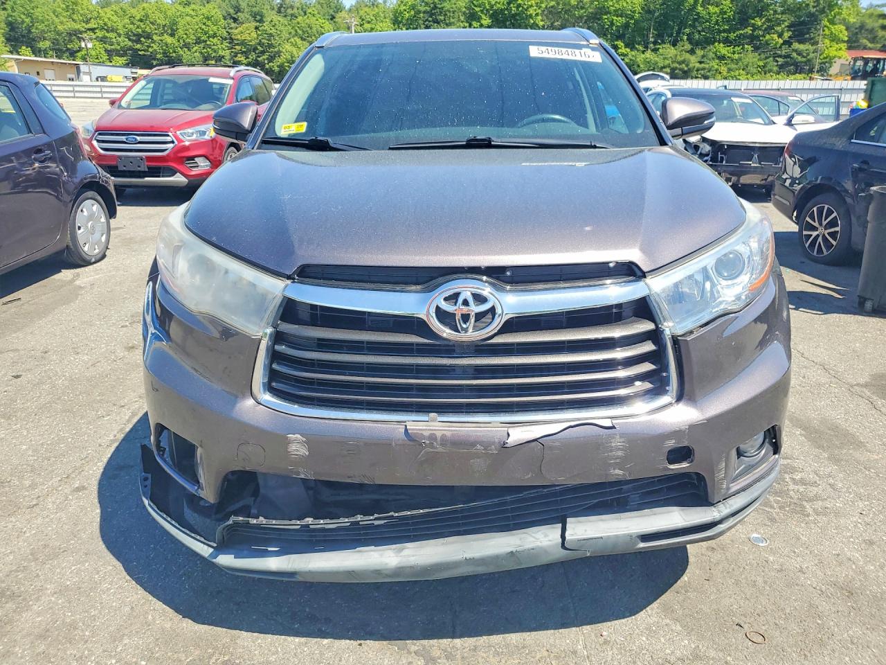 2016 Toyota Highlander Xle Серый vin: 5TDJKRFH3GS504663