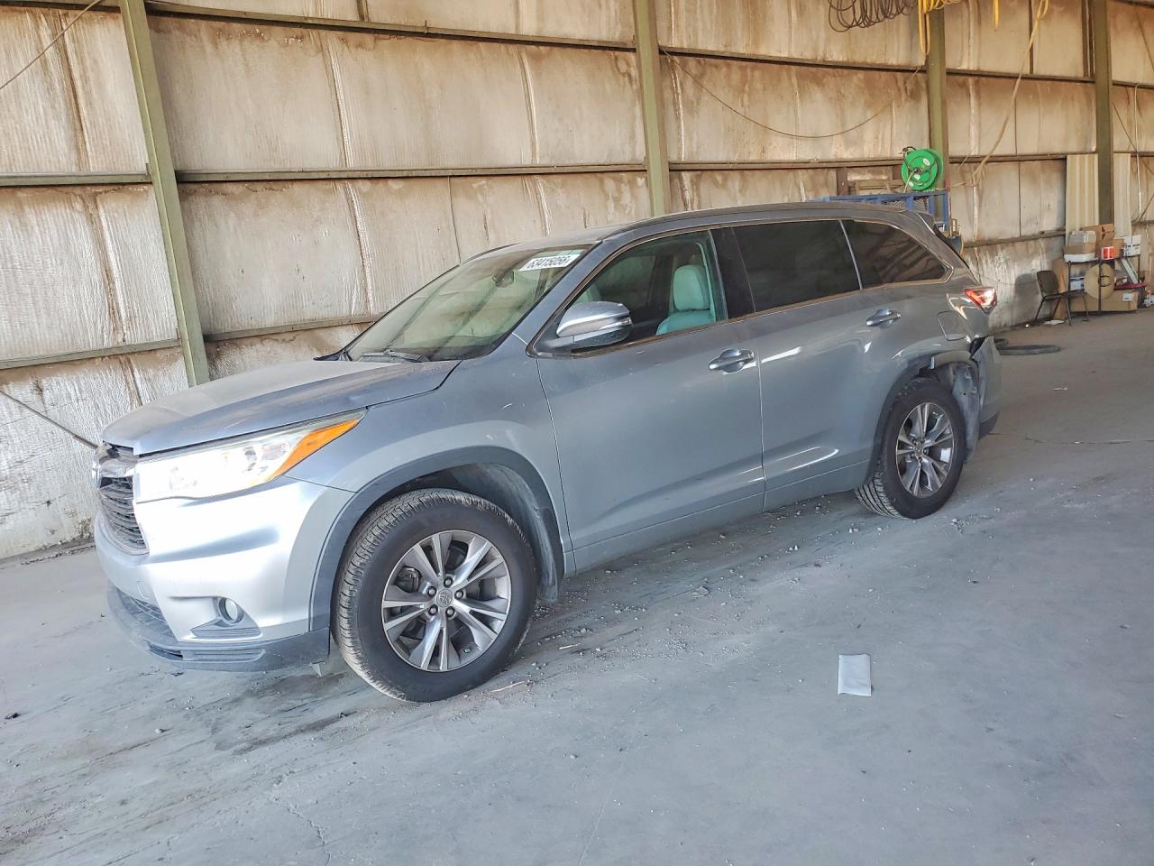 2014 Toyota Highlander Xle Silver vin: 5TDJKRFH4ES019641