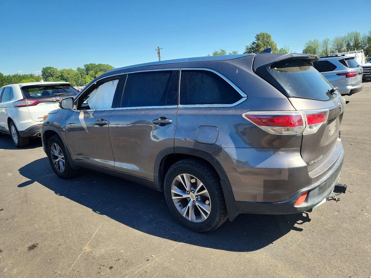 2014 Toyota Highlander Xle Gray vin: 5TDJKRFH4ES031501