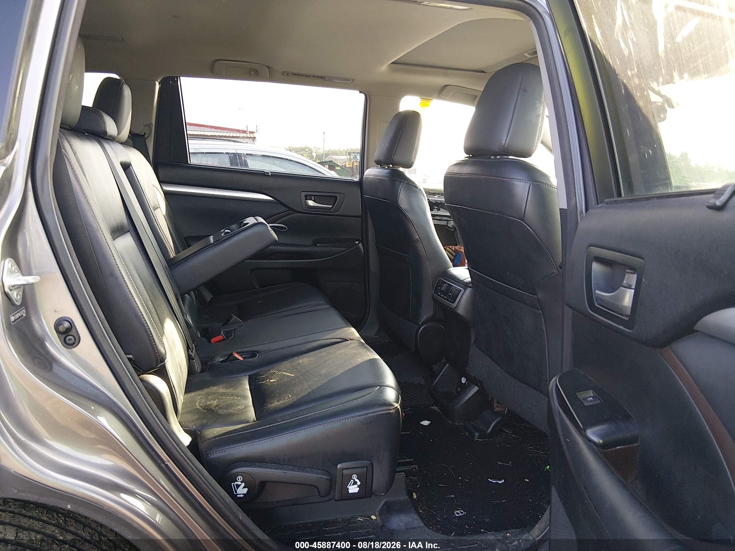 2014 Toyota Highlander Xle V6 Серый vin: 5TDJKRFH4ES032793