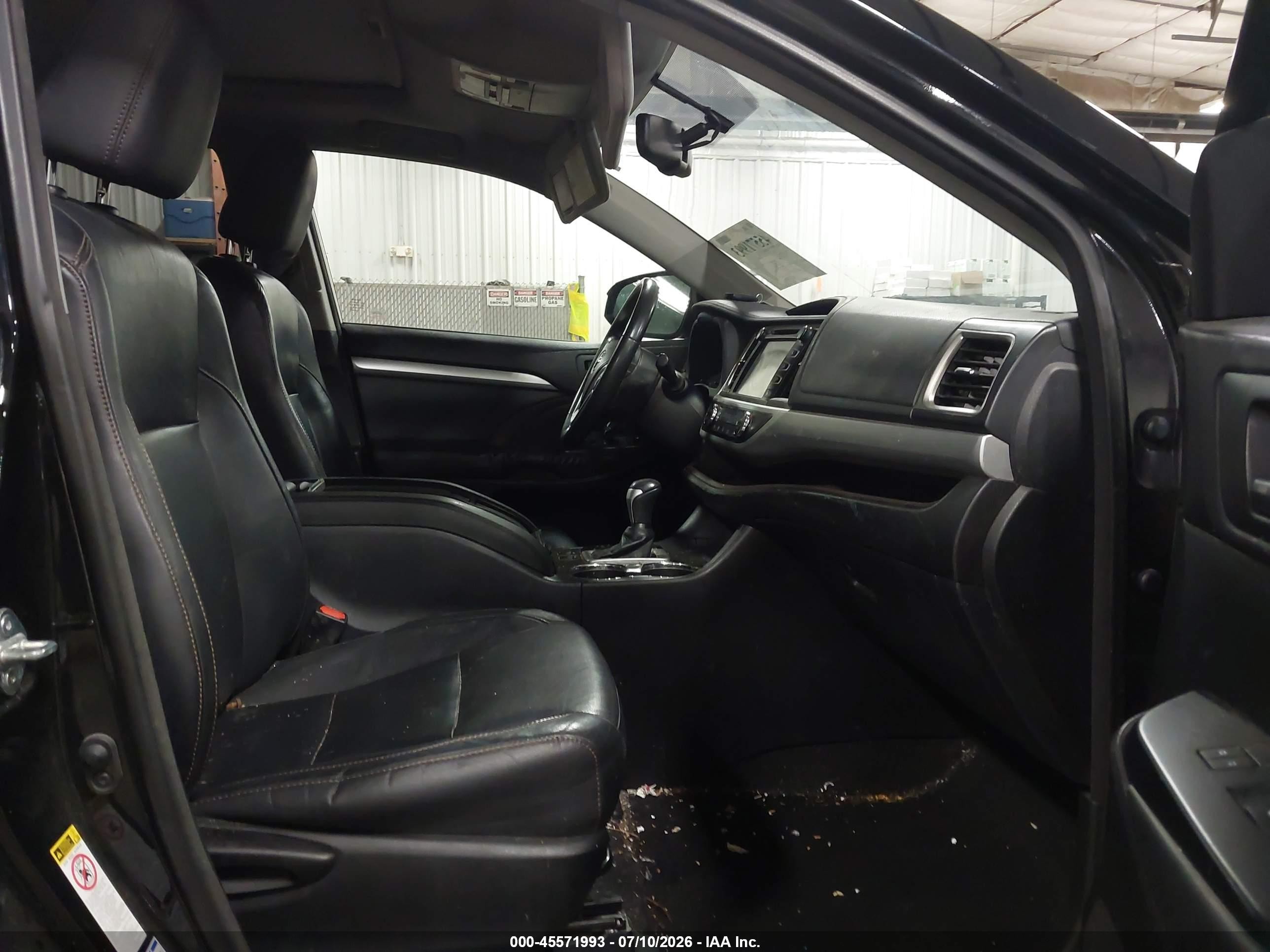 2015 Toyota Highlander Xle V6 Black vin: 5TDJKRFH4FS090629