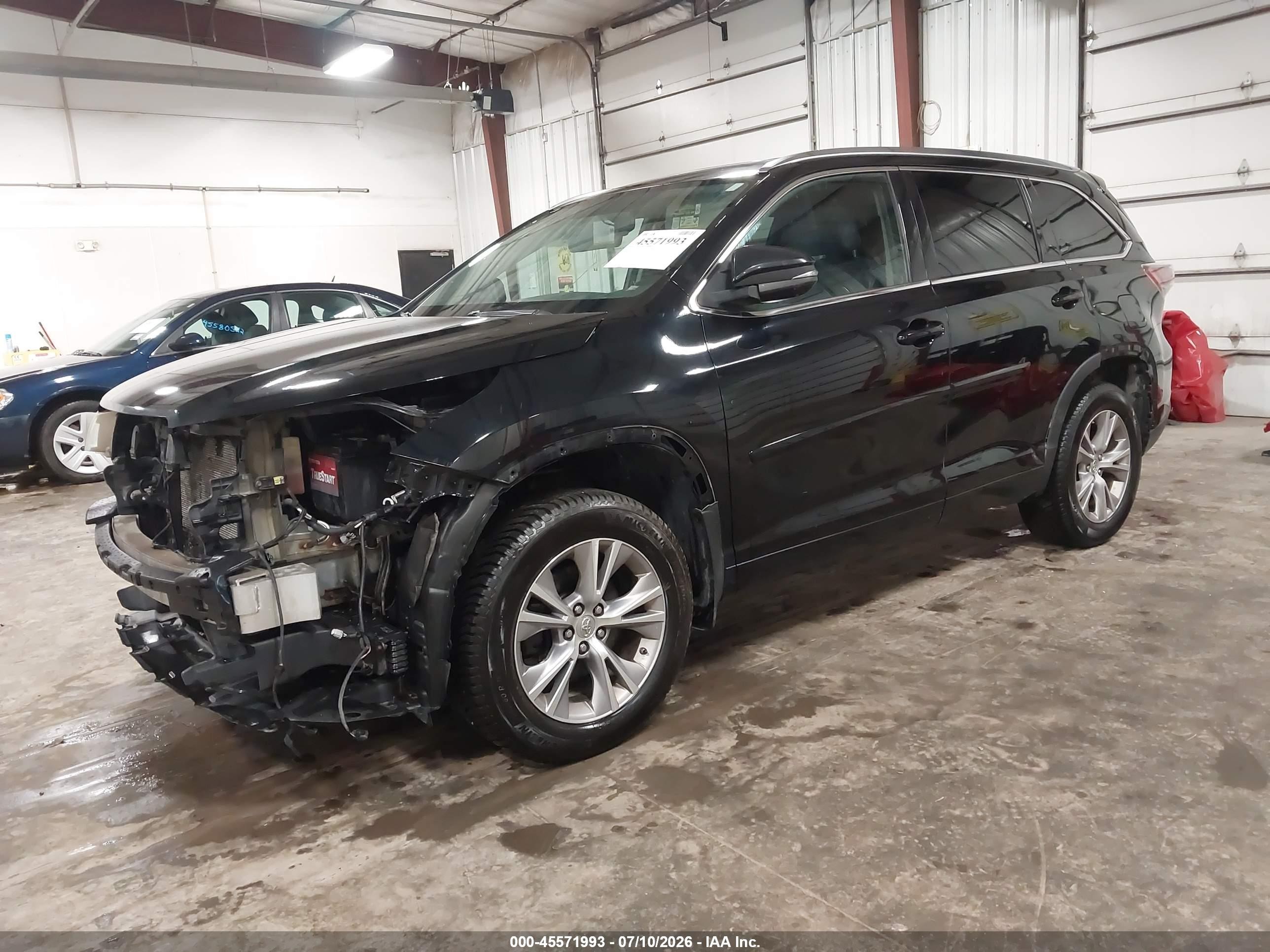 2015 Toyota Highlander Xle V6 Black vin: 5TDJKRFH4FS090629