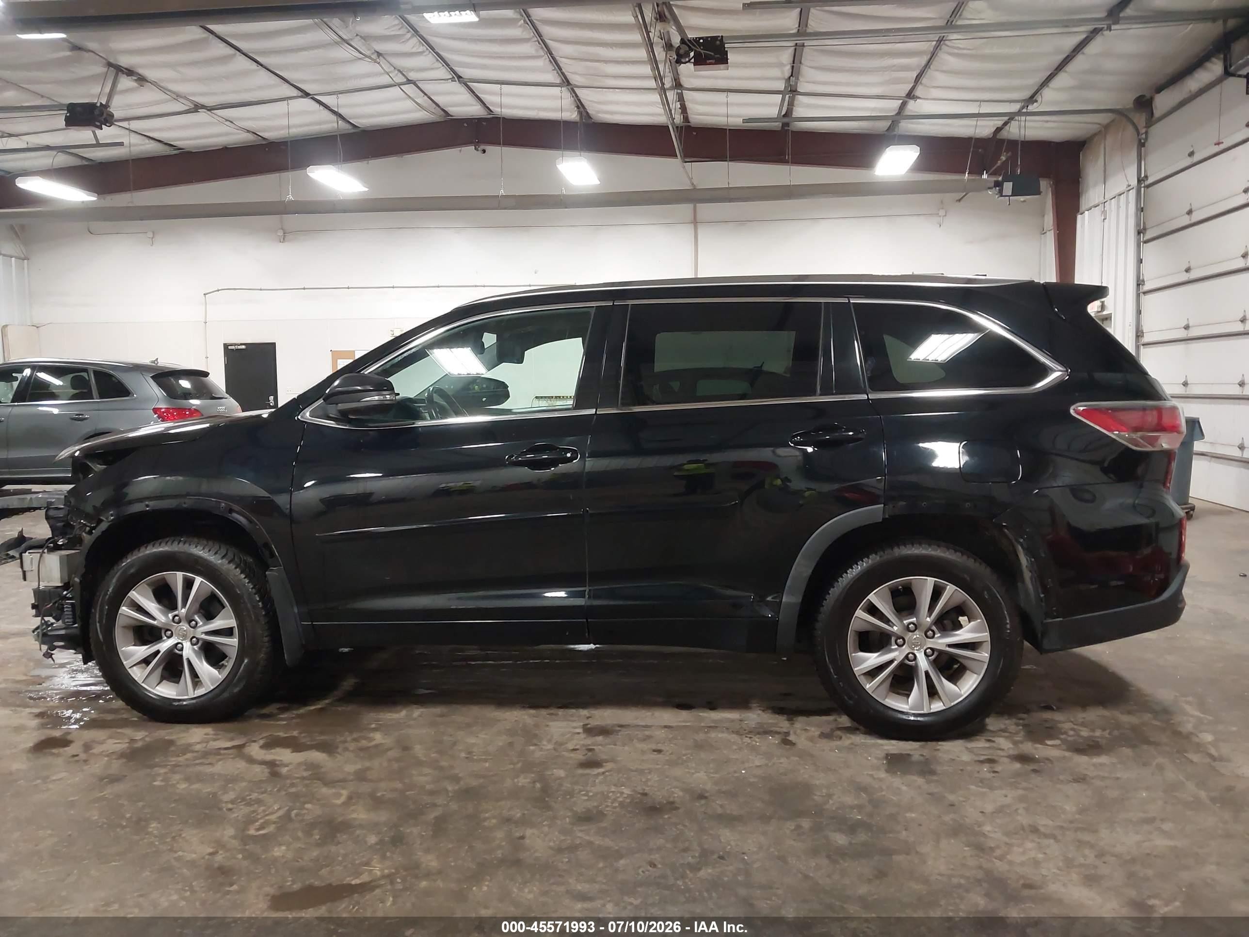 2015 Toyota Highlander Xle V6 Black vin: 5TDJKRFH4FS090629