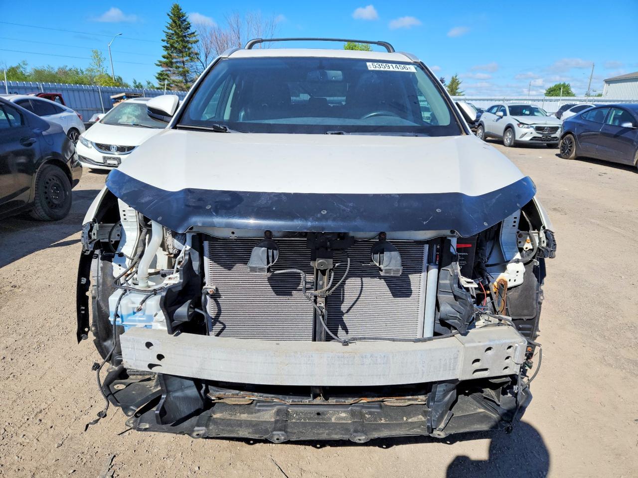 2015 Toyota Highlander Xle White vin: 5TDJKRFH4FS092395