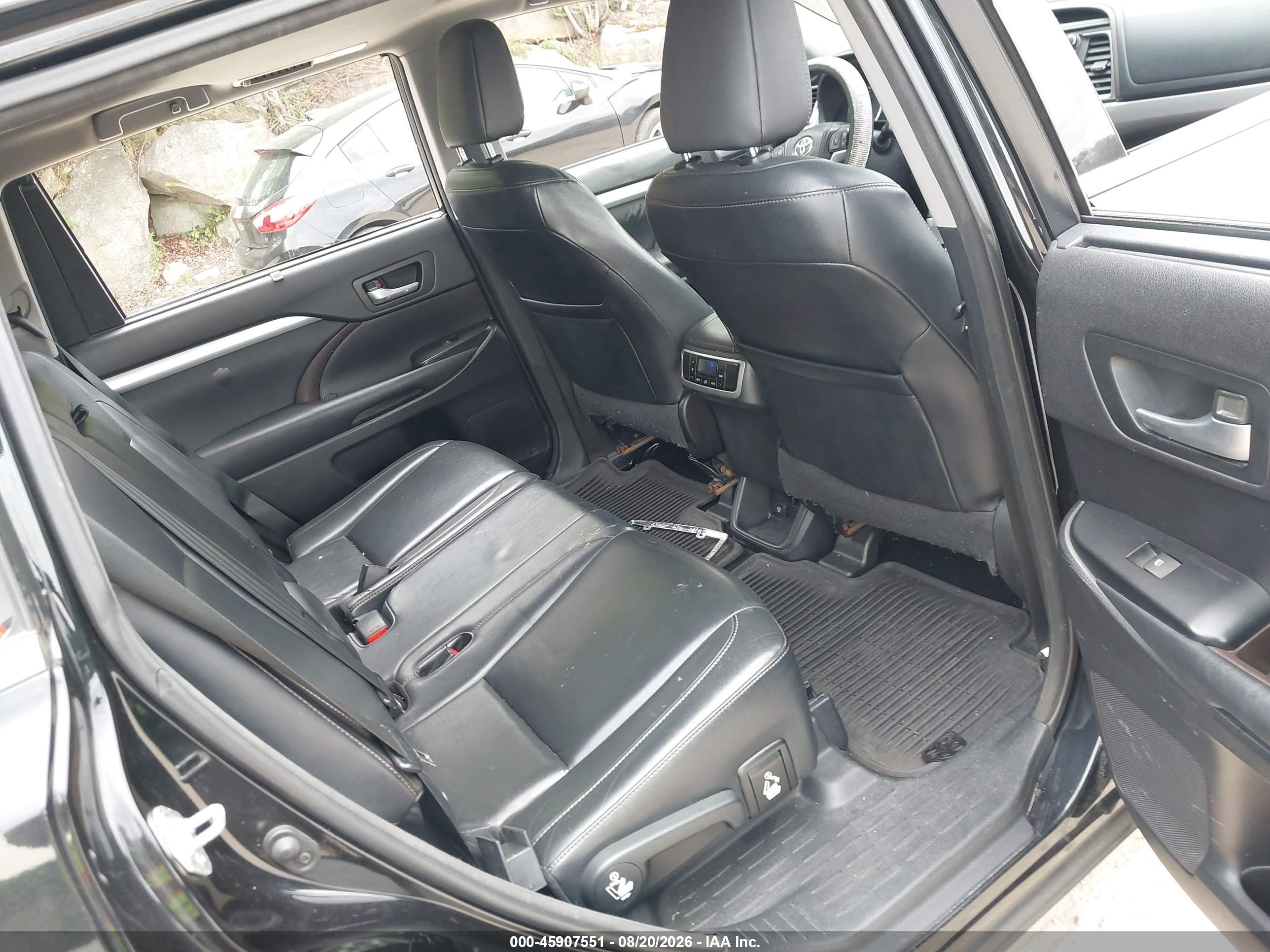 2015 Toyota Highlander Xle V6 Black vin: 5TDJKRFH4FS120664