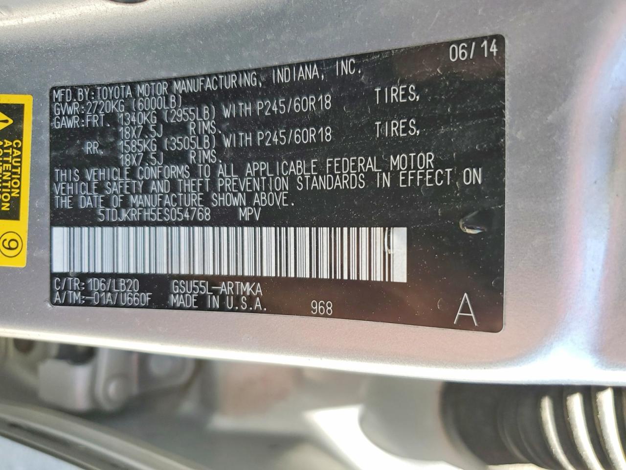 2014 Toyota Highlander Xle Silver vin: 5TDJKRFH5ES054768