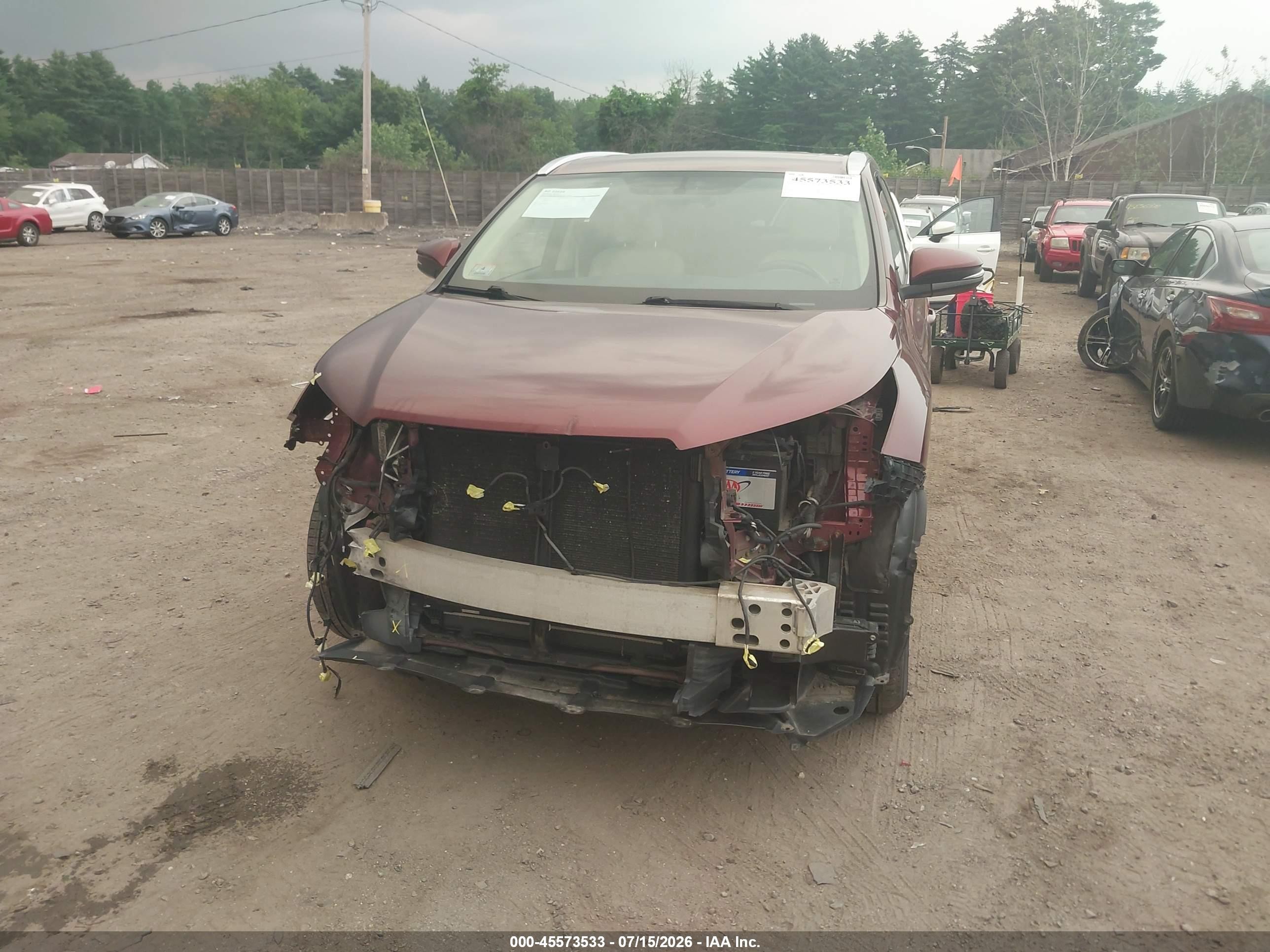 2015 Toyota Highlander Xle V6 Red vin: 5TDJKRFH5FS098609