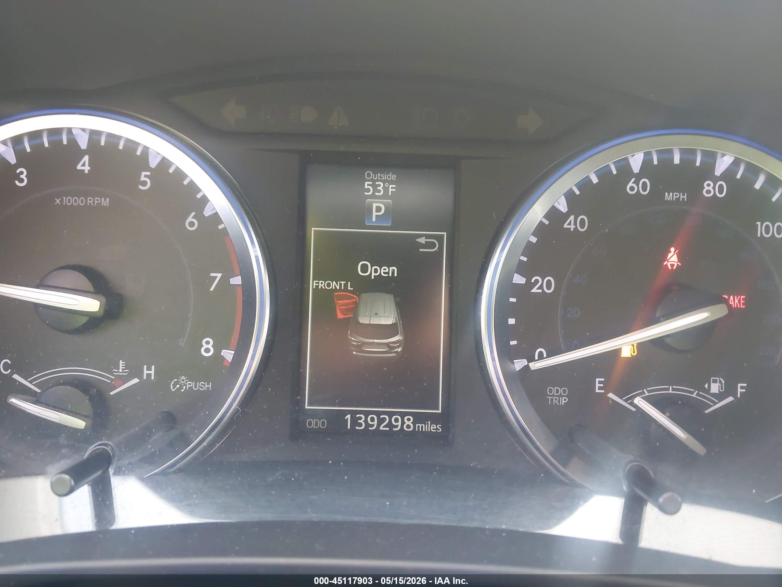 2015 Toyota Highlander Xle V6 Серый vin: 5TDJKRFH5FS101475