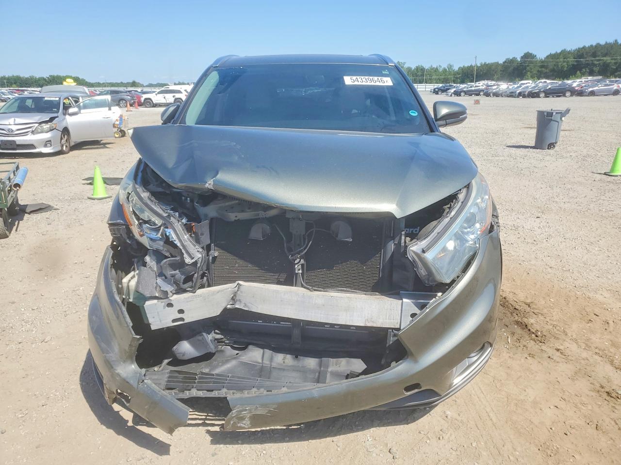 2015 Toyota Highlander Xle Charcoal vin: 5TDJKRFH5FS111990