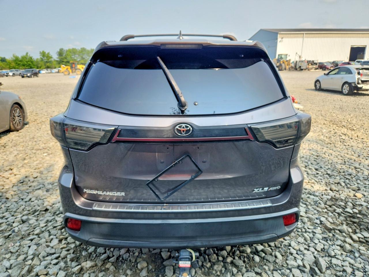 2015 Toyota Highlander Xle Gray vin: 5TDJKRFH5FS142351