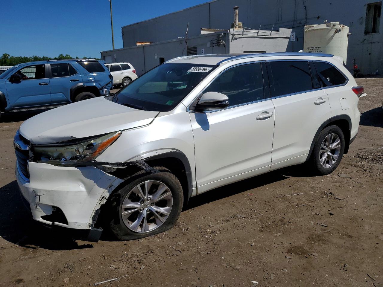2015 Toyota Highlander Xle White vin: 5TDJKRFH5FS155794