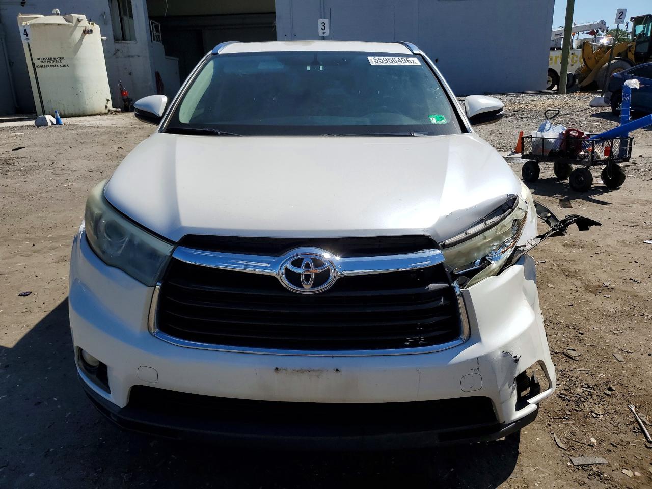 2015 Toyota Highlander Xle White vin: 5TDJKRFH5FS155794