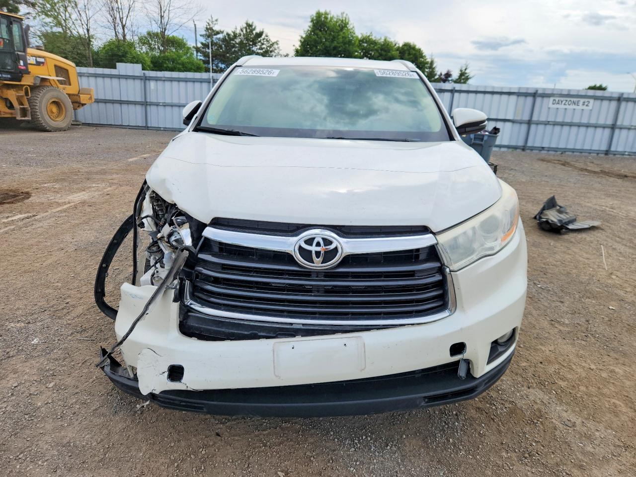 2015 Toyota Highlander Xle White vin: 5TDJKRFH5FS199939
