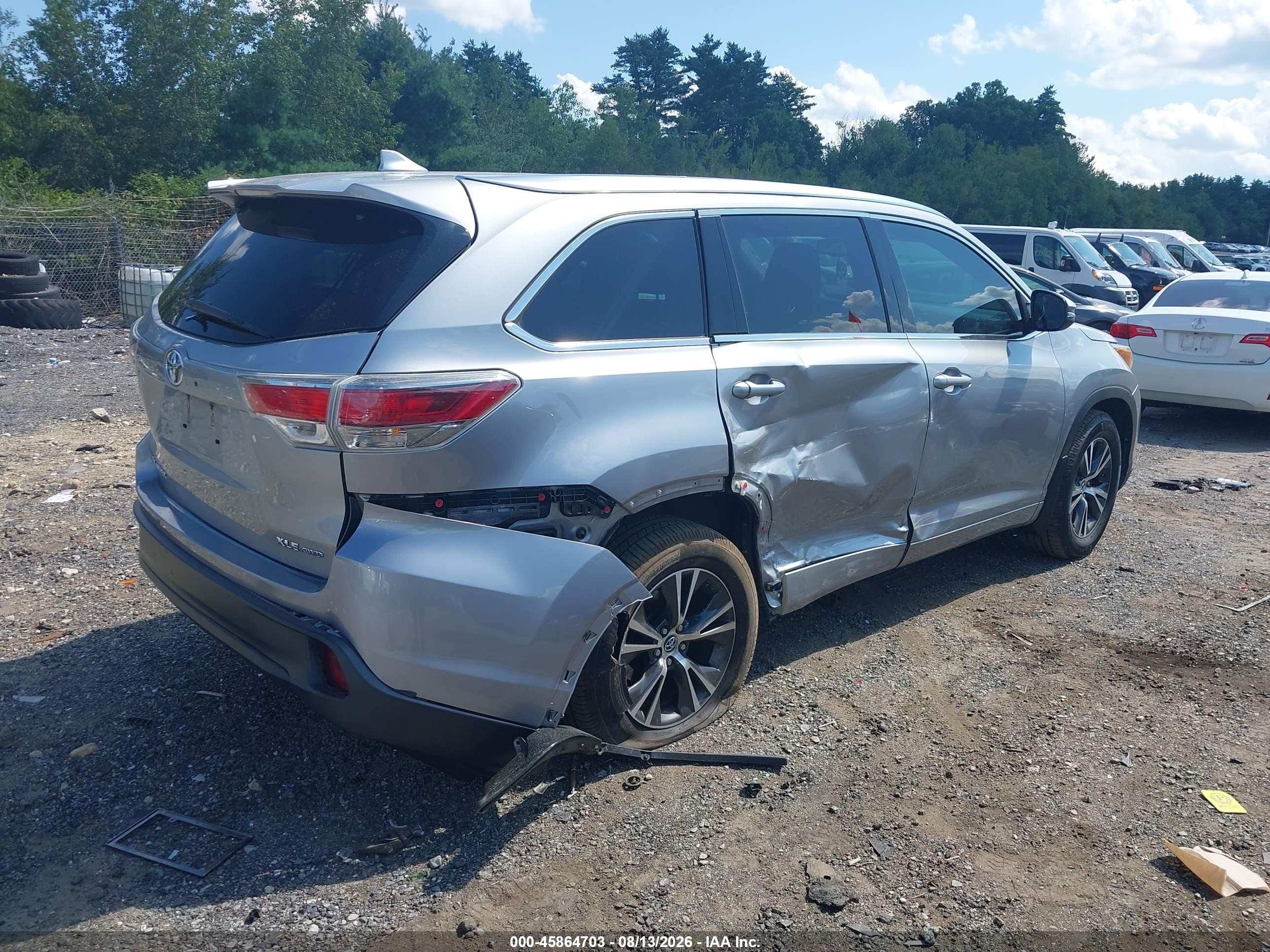 2016 Toyota Highlander Xle V6 Silver vin: 5TDJKRFH5GS259722