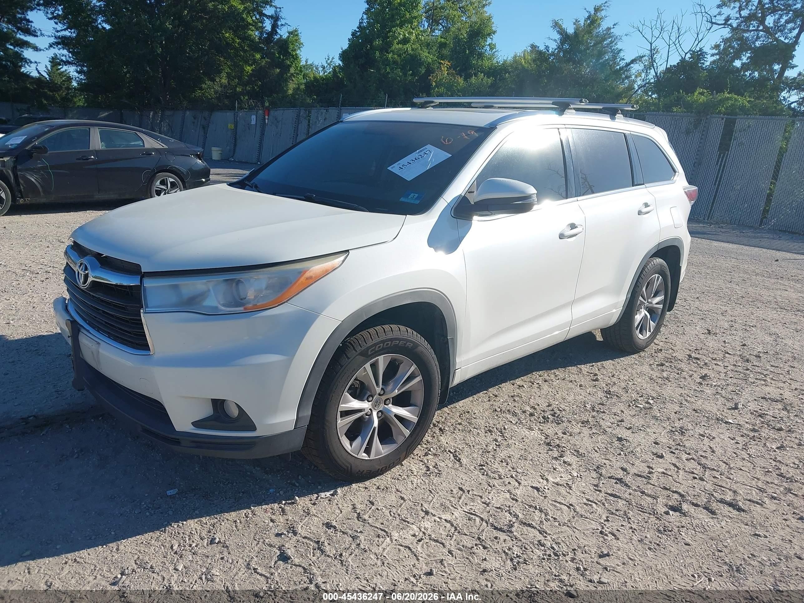 2014 Toyota Highlander Xle V6 Белый vin: 5TDJKRFH6ES005546
