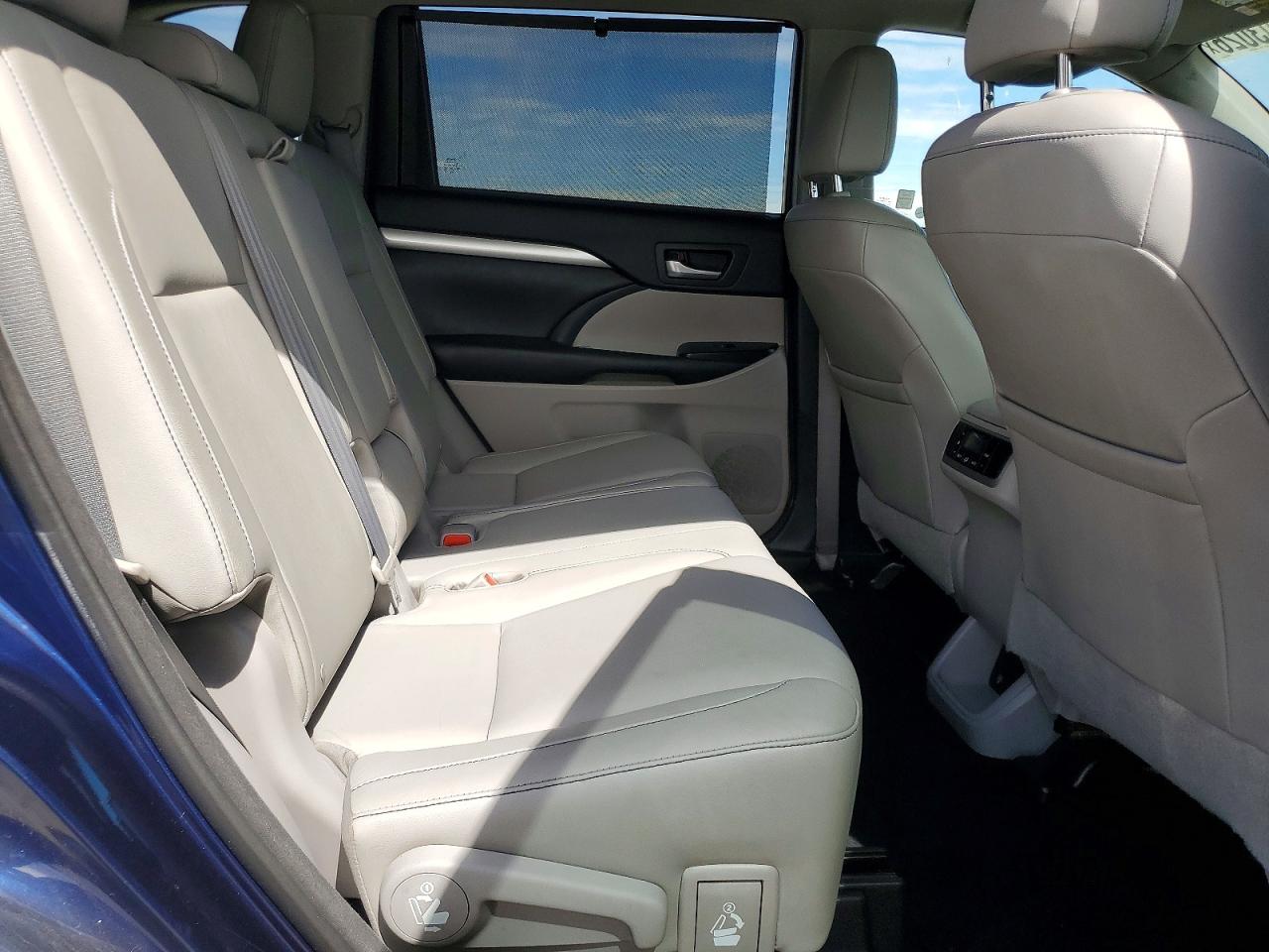 2015 Toyota Highlander Xle Blue vin: 5TDJKRFH6FS104613