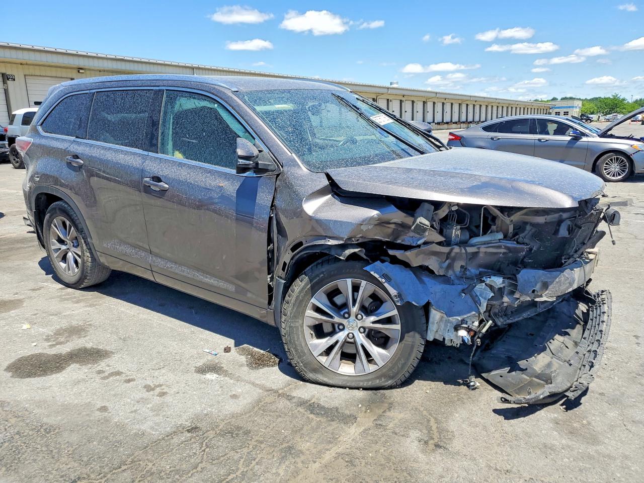 2015 Toyota Highlander Xle Угольный vin: 5TDJKRFH6FS104904