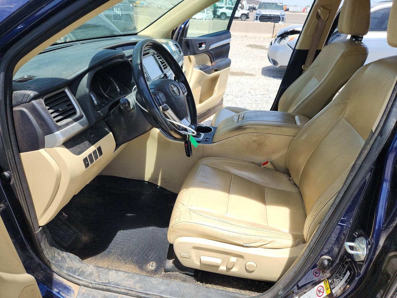 2015 Toyota Highlander Xle Синий vin: 5TDJKRFH6FS168103