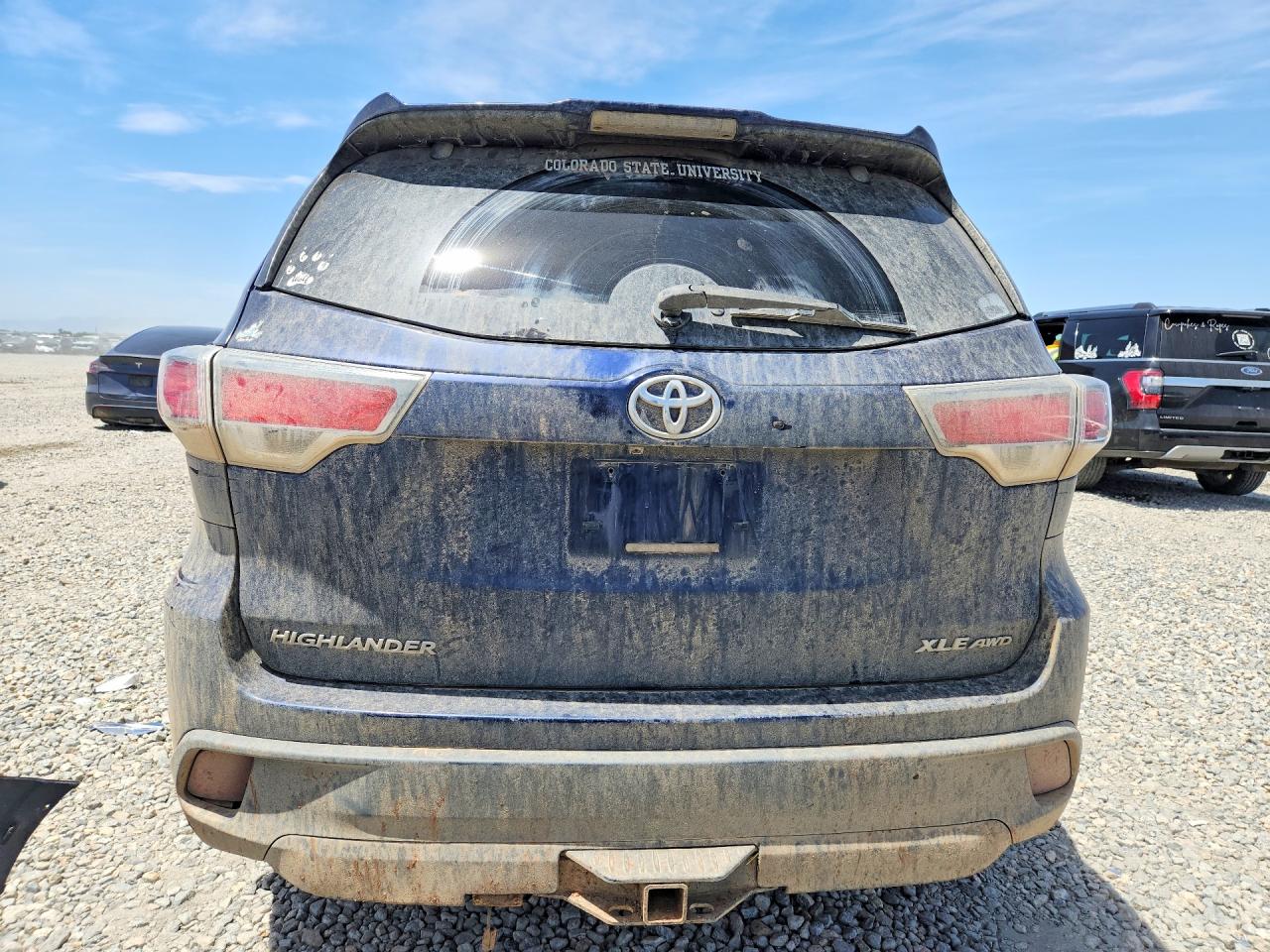 2015 Toyota Highlander Xle Синий vin: 5TDJKRFH6FS168103