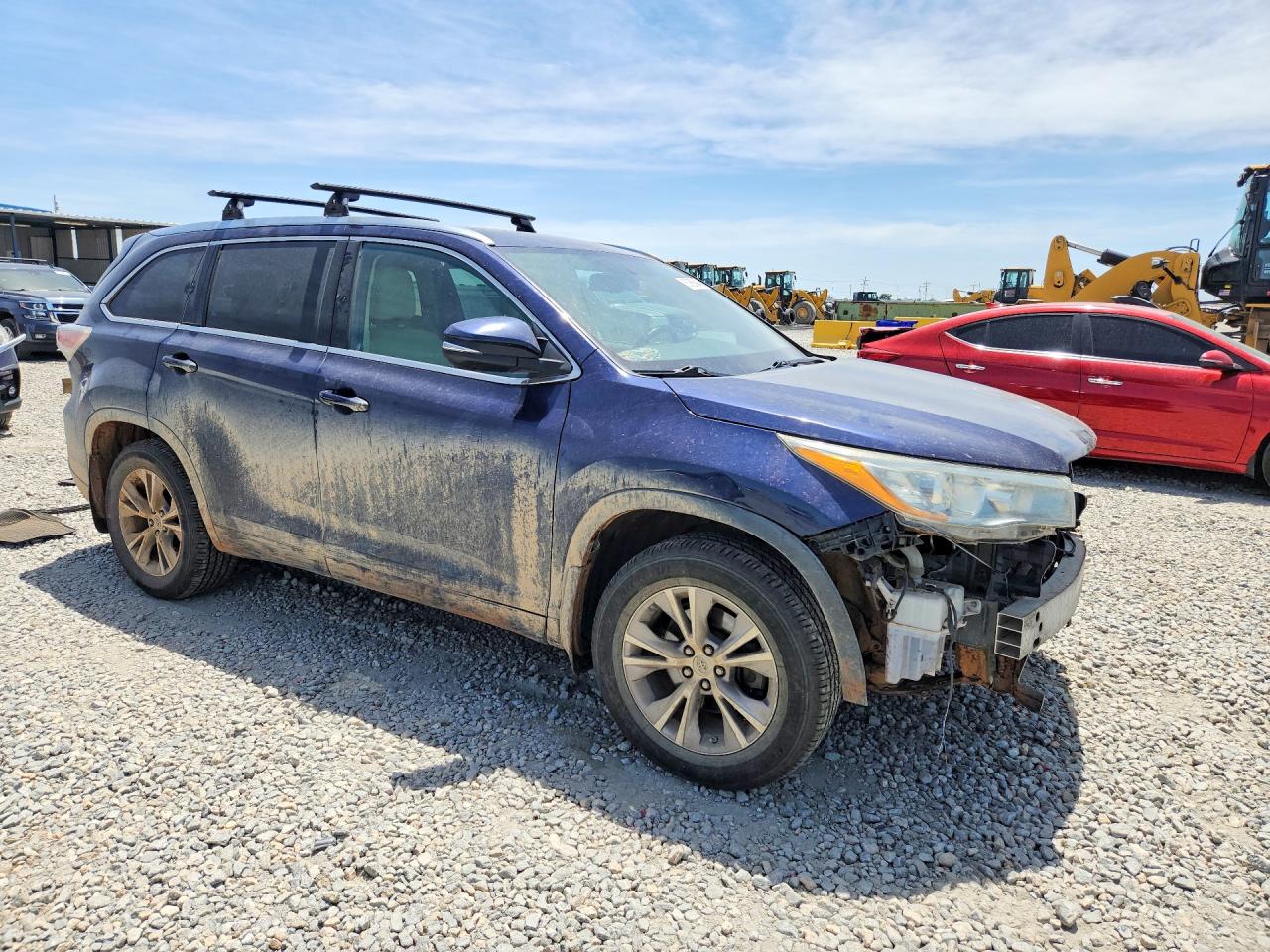 2015 Toyota Highlander Xle Синий vin: 5TDJKRFH6FS168103