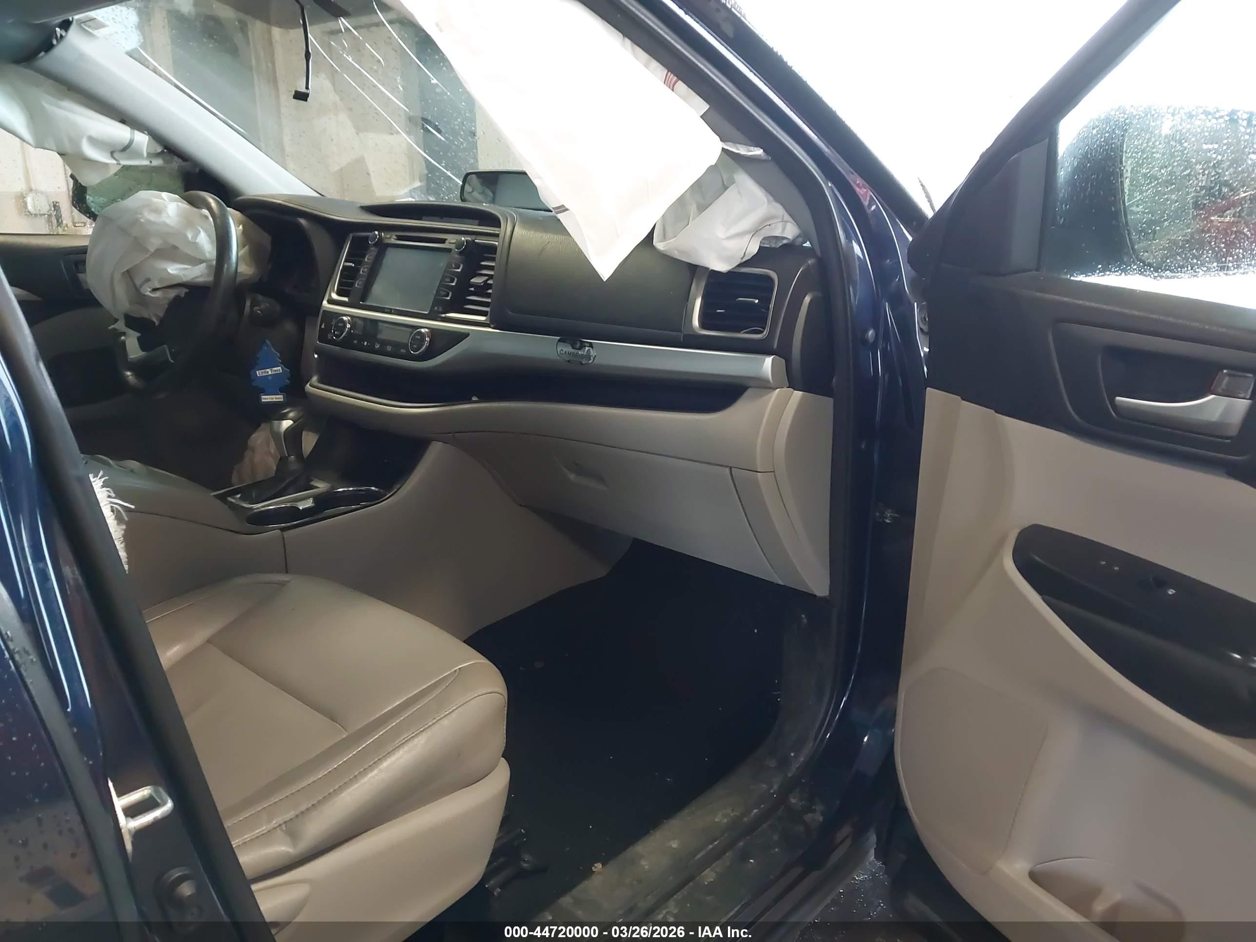 2015 Toyota Highlander Xle V6 Dark Blue vin: 5TDJKRFH6FS186925